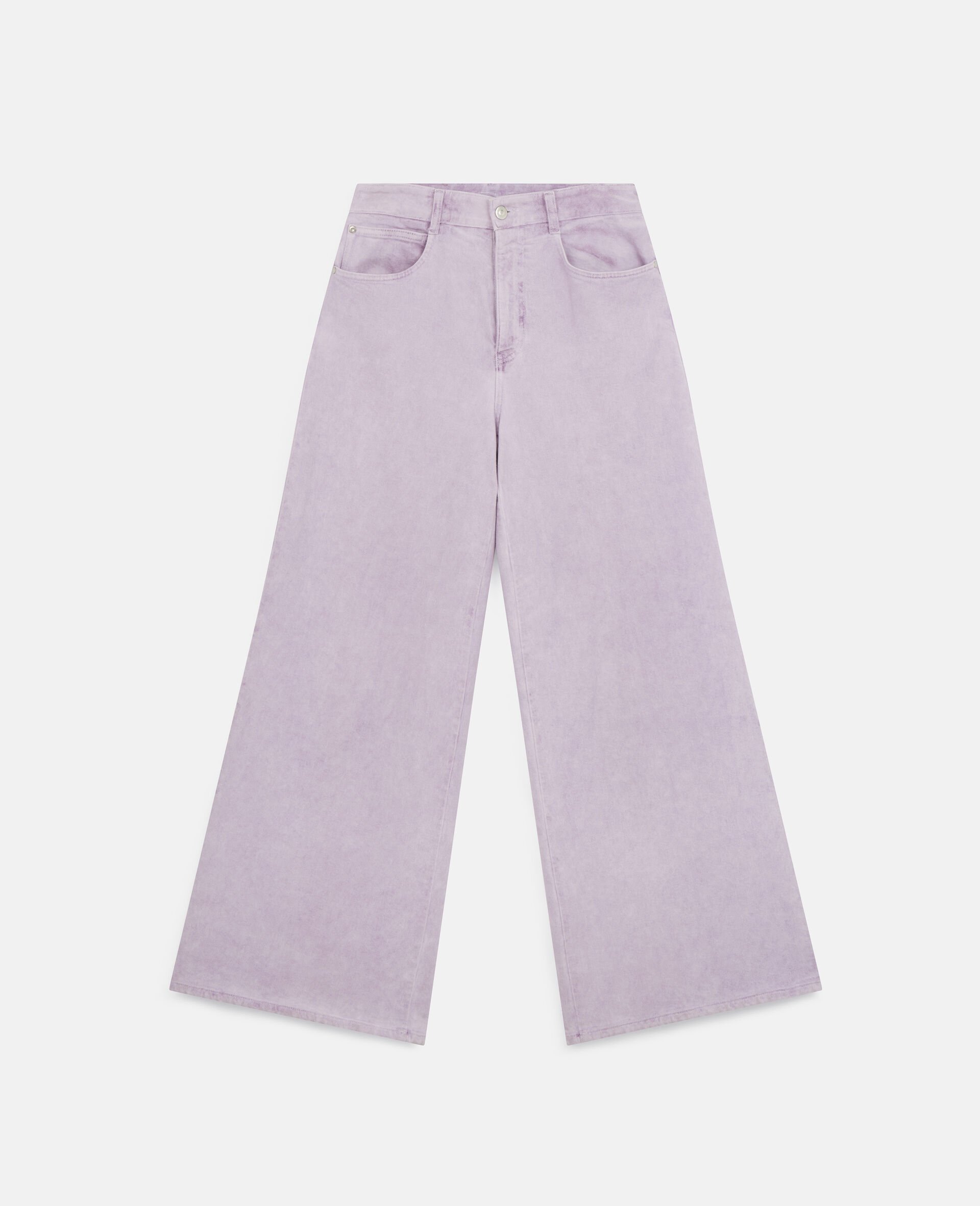 Pantalon en denim évasé-Purple-large