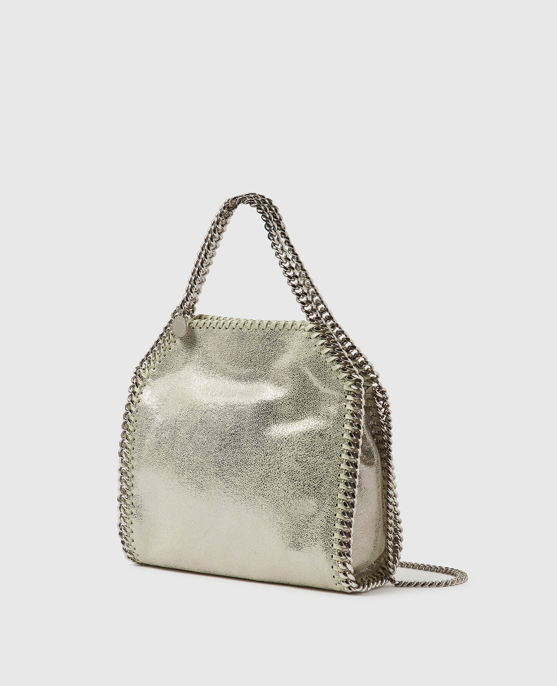 Falabella Mini Metallic Tote Bag-Vert-medium