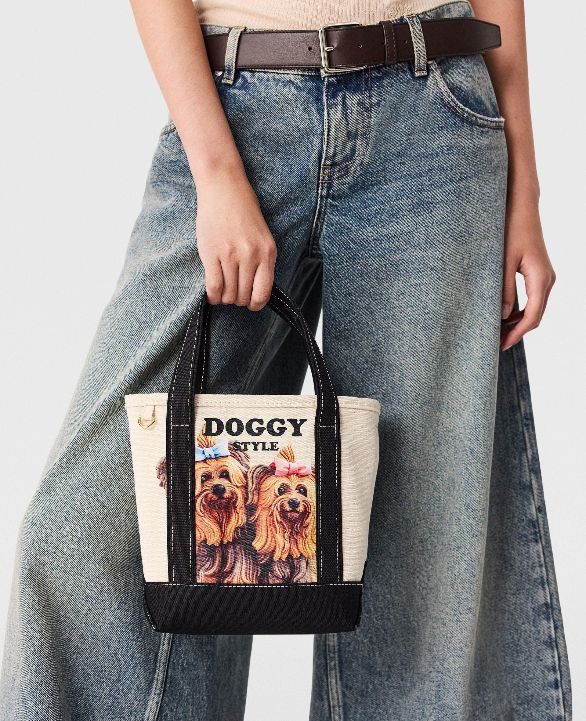 Jeff Koons Doggy Style Crossbody Tote Bag-White-medium