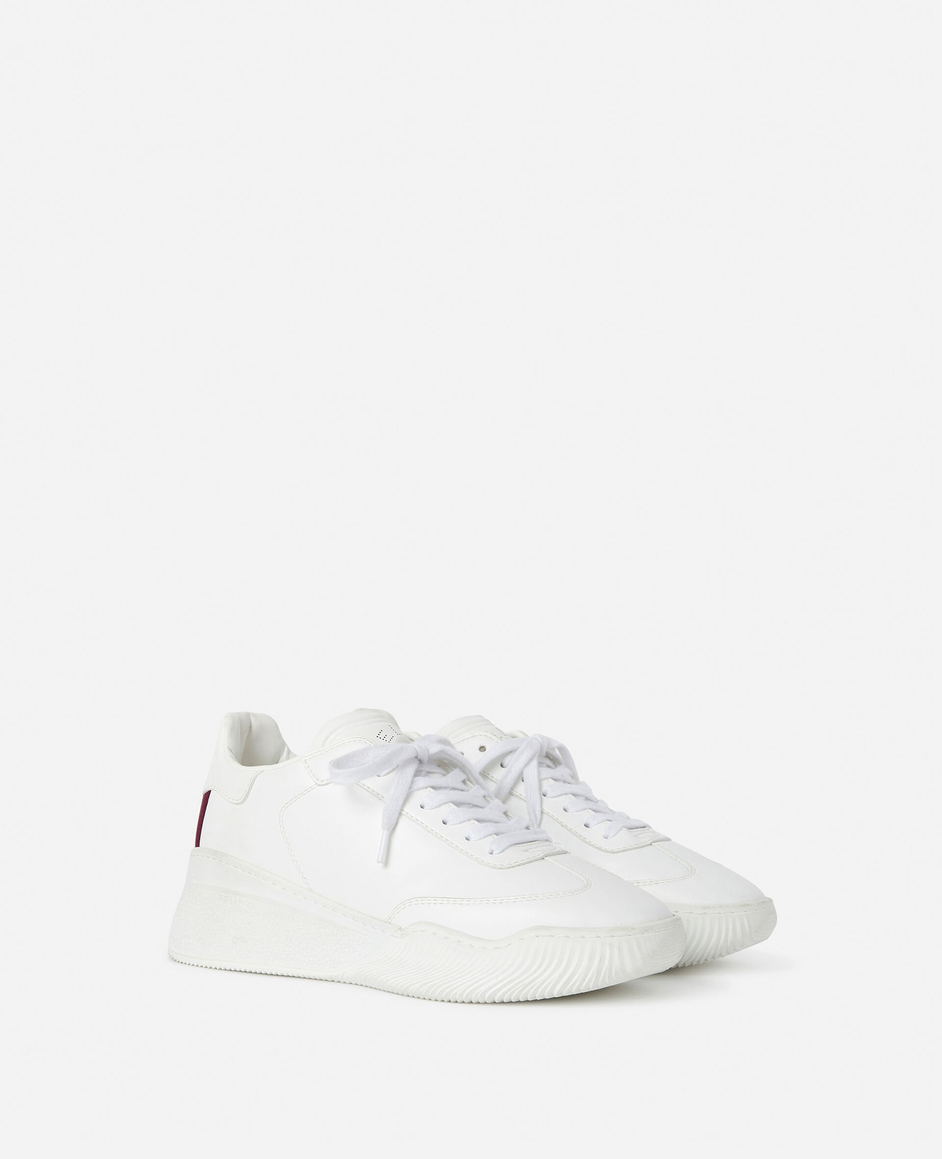 Loop Lace-up Sneakers-White-medium Loop Lace-up Sneakers-White-medium