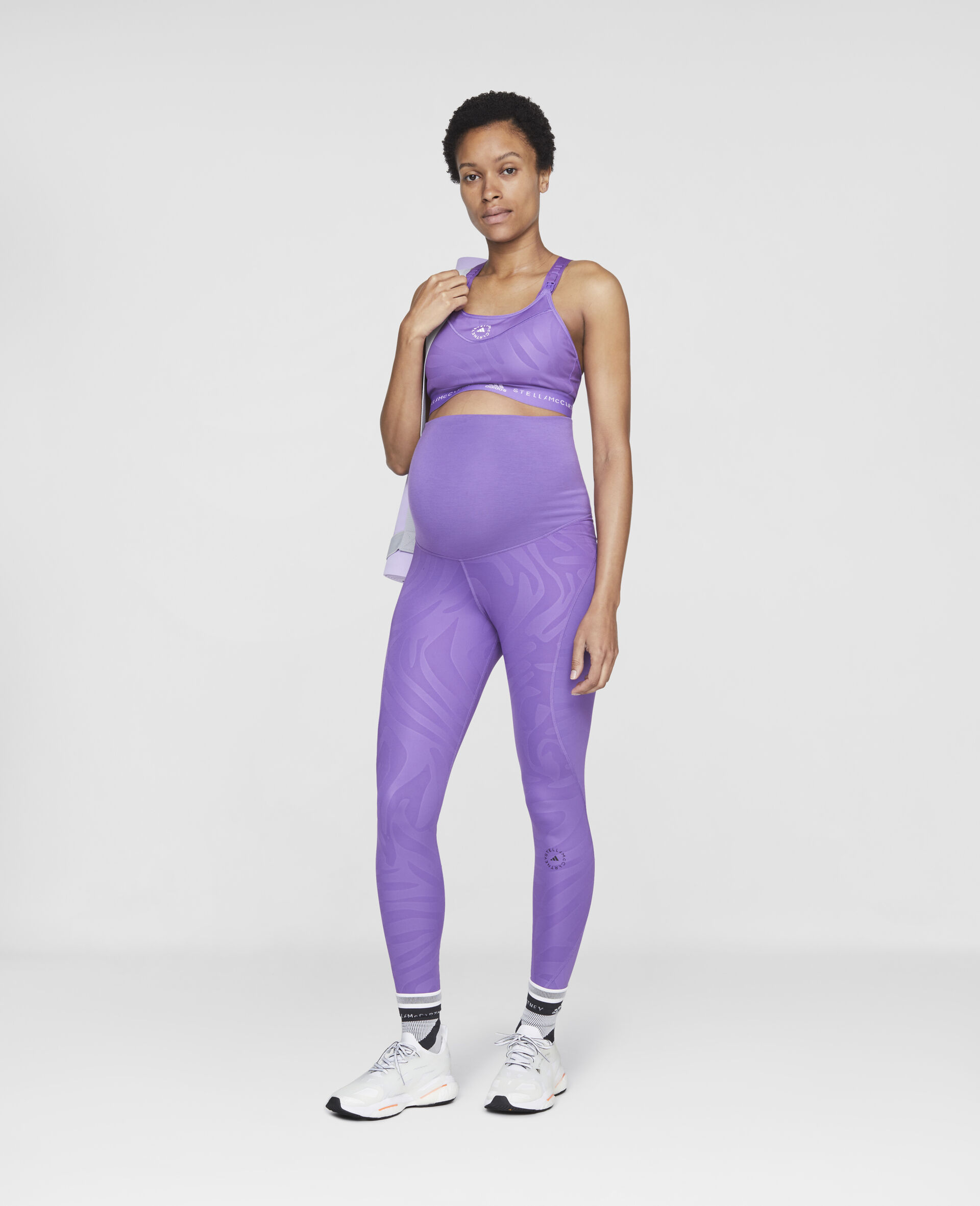Maternity Medium Support Sports Bra-Purple-large image number 1