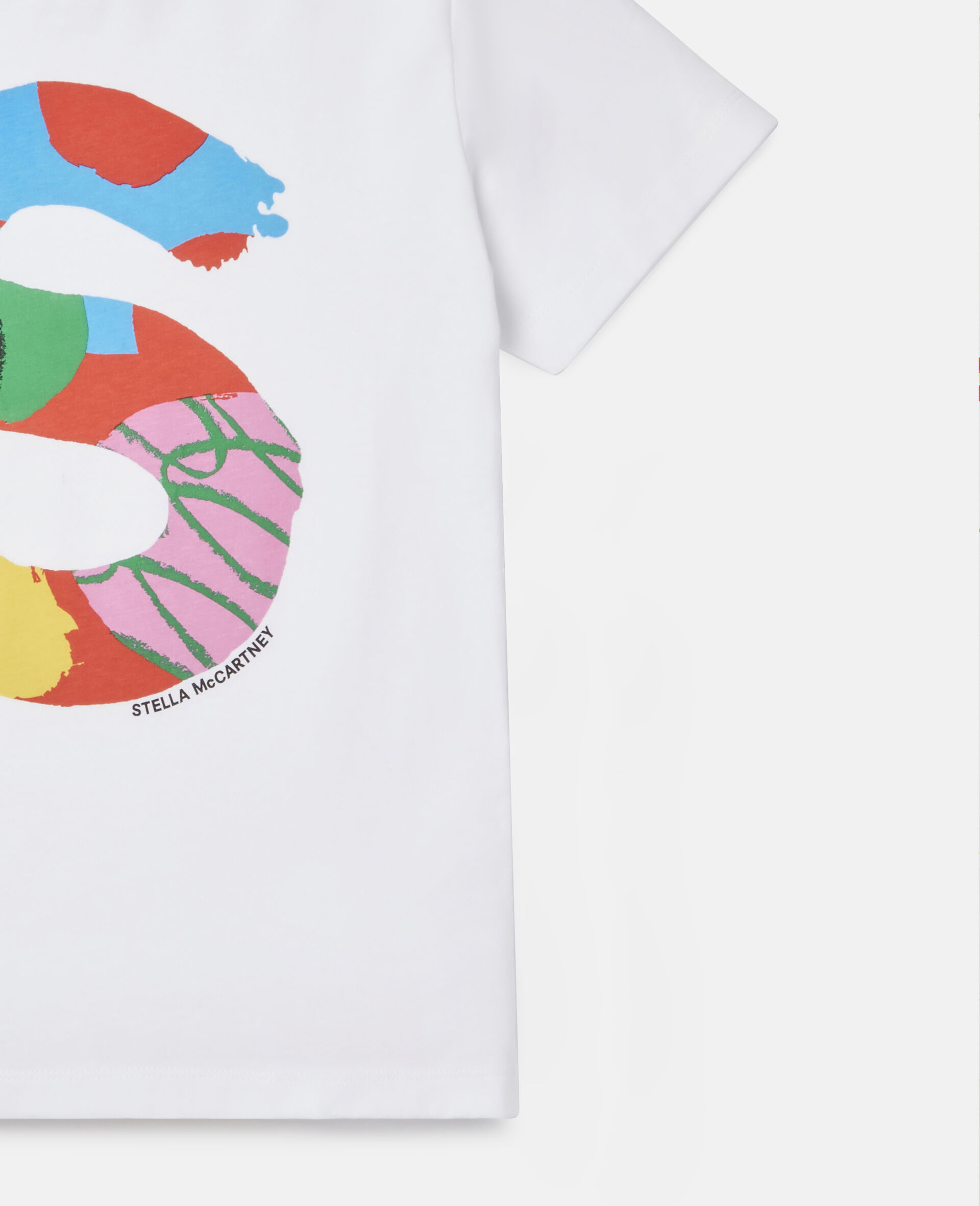 Painting Logo Cotton T-shirt -White-large image number 1