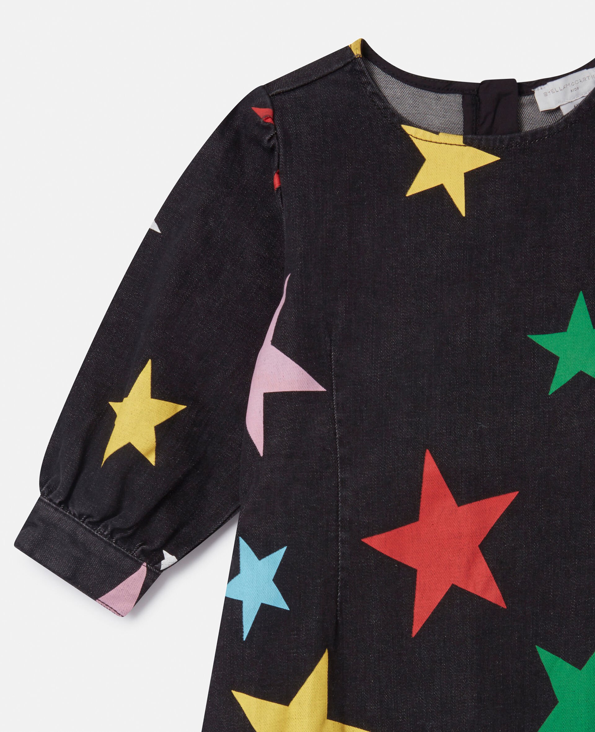 星星图案牛仔连衣裙-Multicolored-large 星星图案牛仔连衣裙-Multicolored-large image number 1