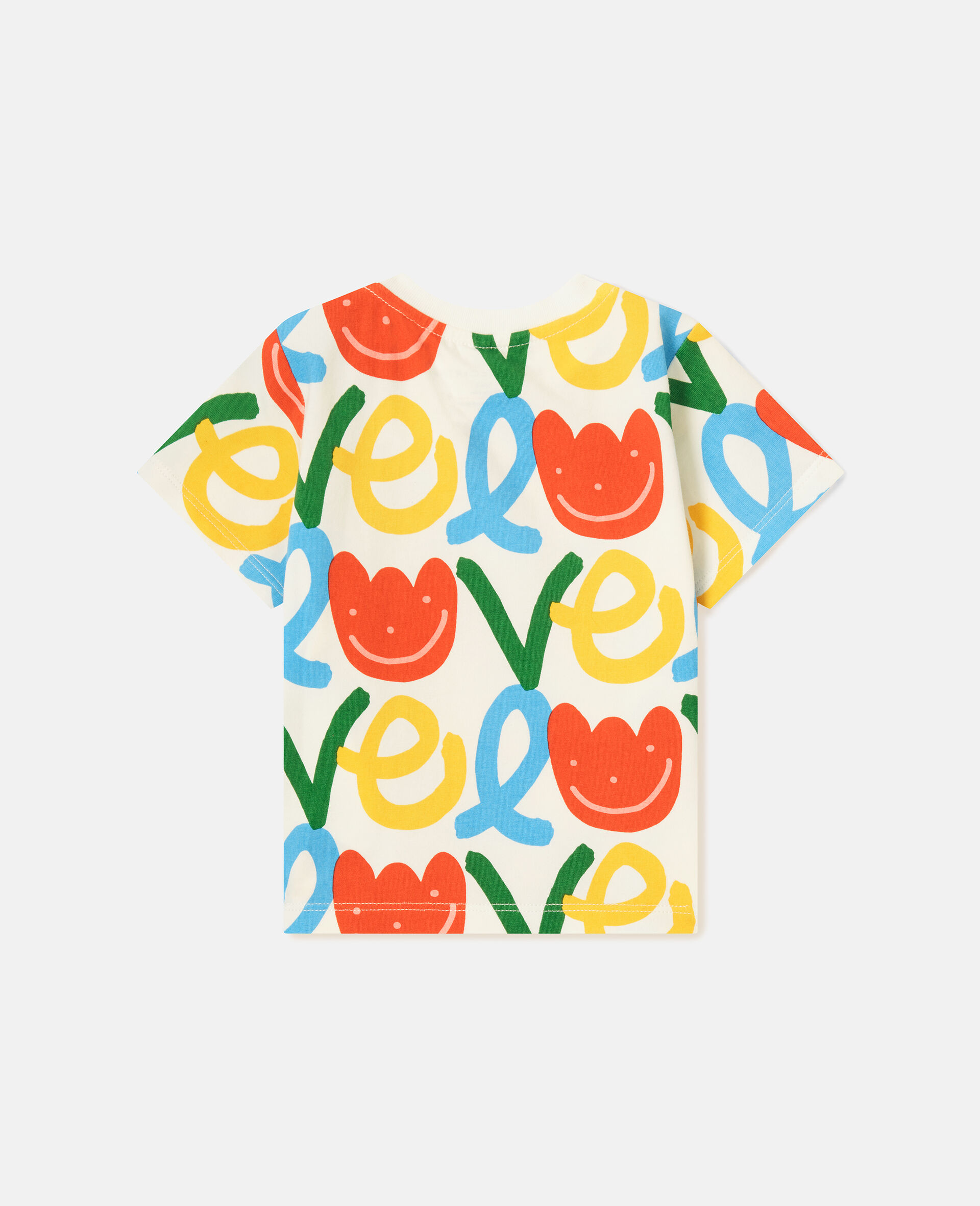 All-Over Love Print T-Shirt-White-large image number 2