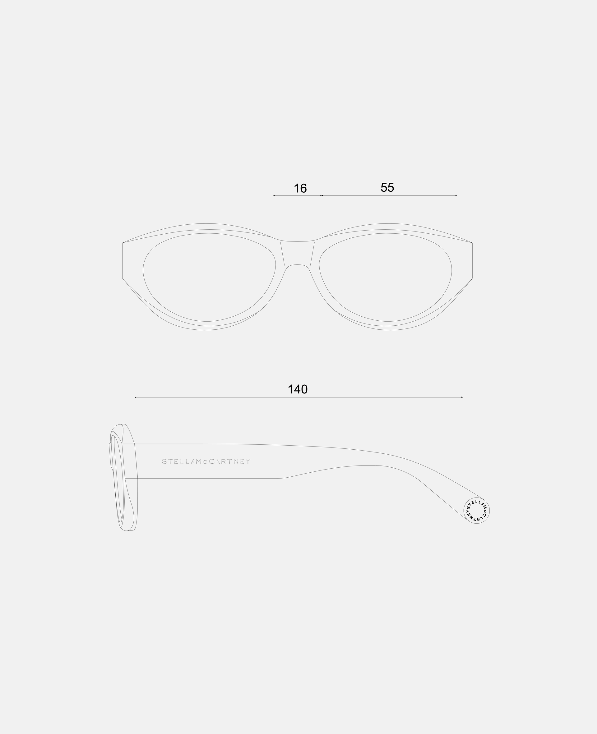 Ovale Sonnenbrille mit Logo-Schwarz-large image number 4
