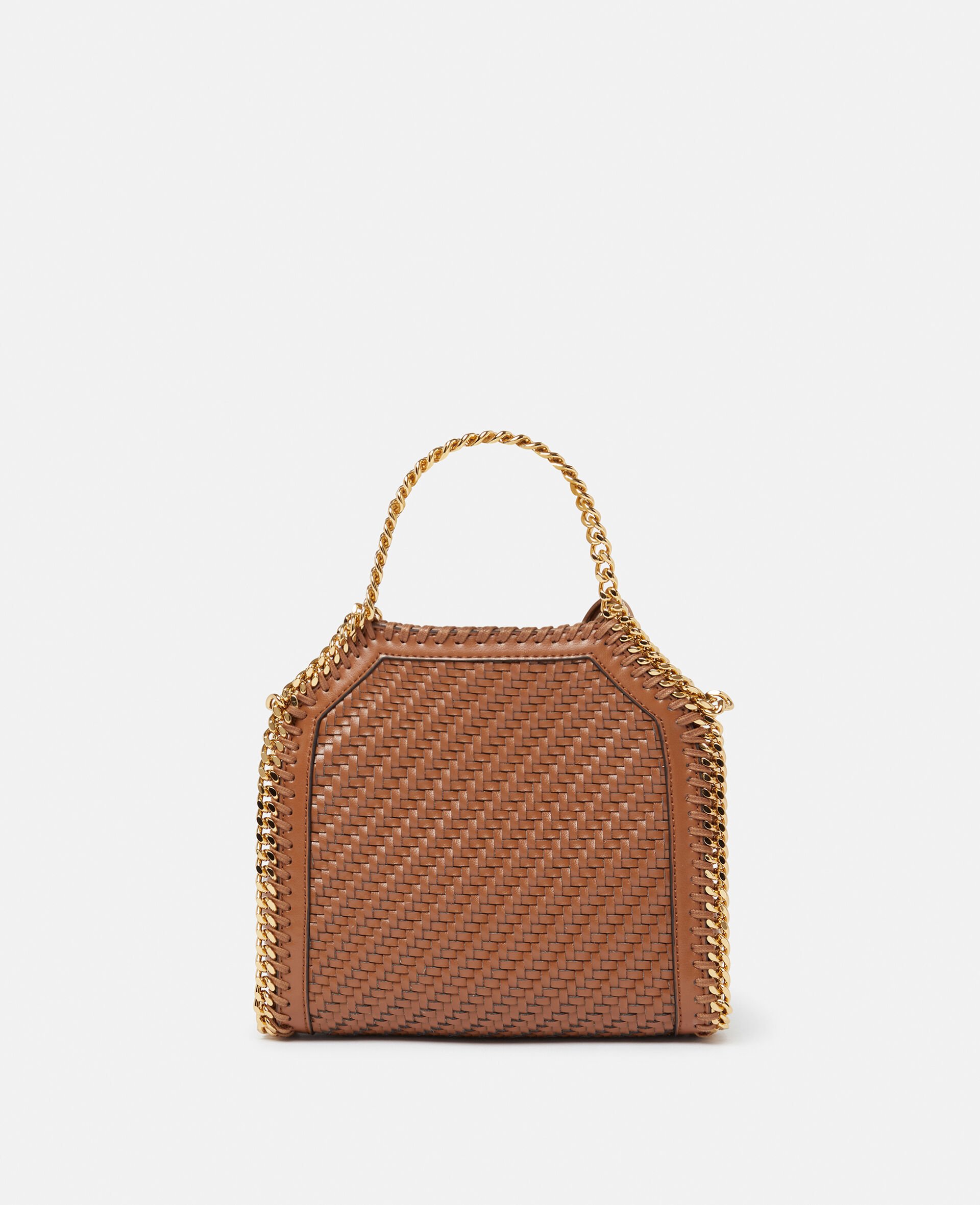 Falabella Woven Tiny Tote Bag-Brown-large image number 3