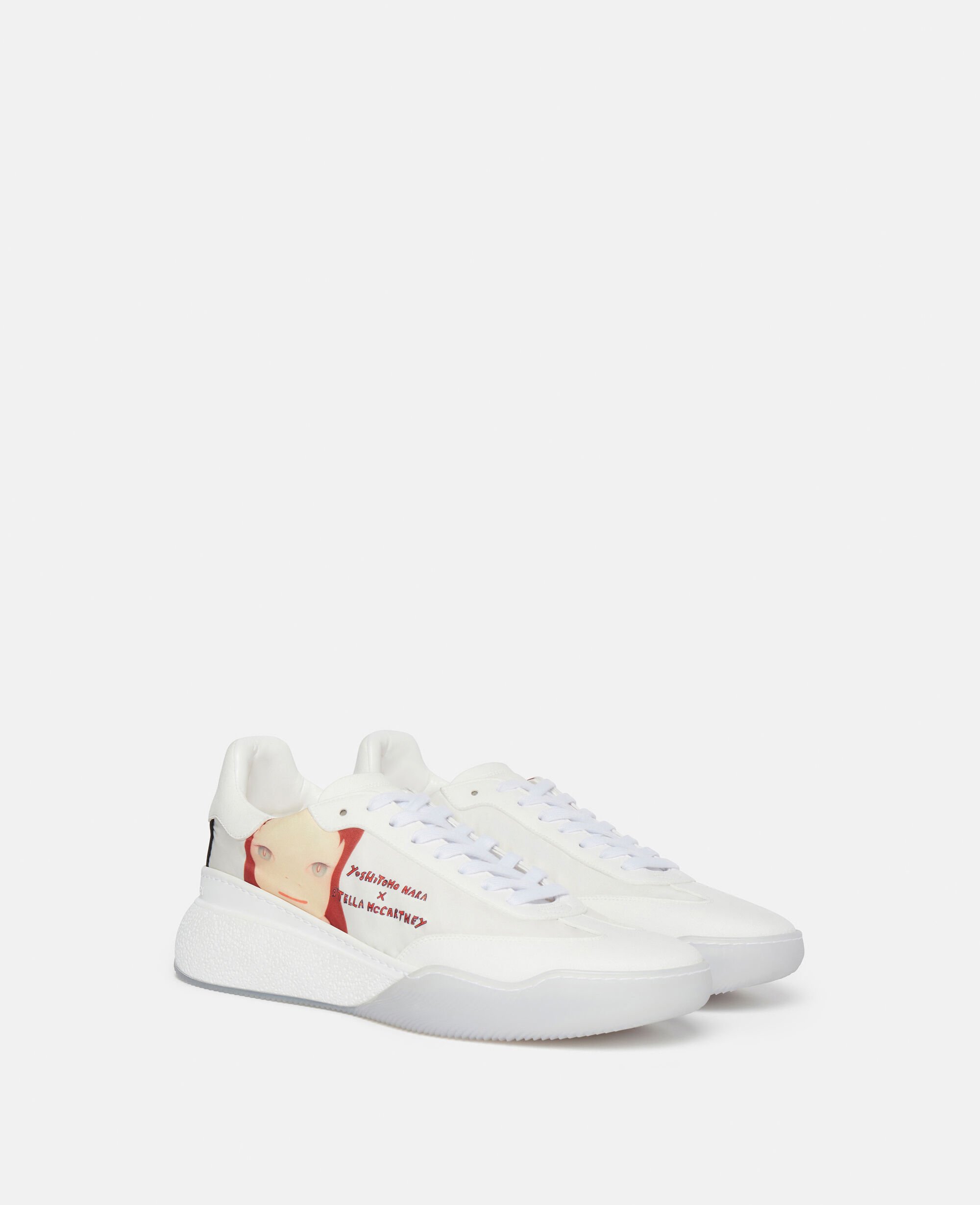 Women White/Blush Loop Twins I Print Trainers – Mens