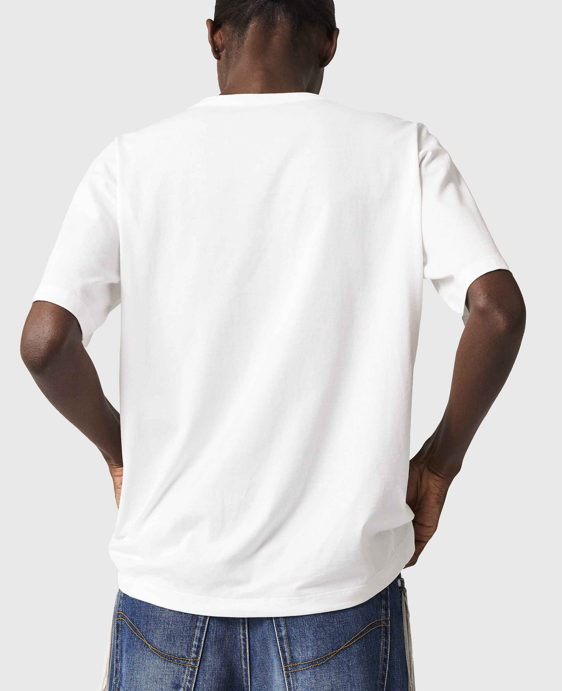 T-Shirt mit grafischem Amsel-Print-Weiß-large image number 3