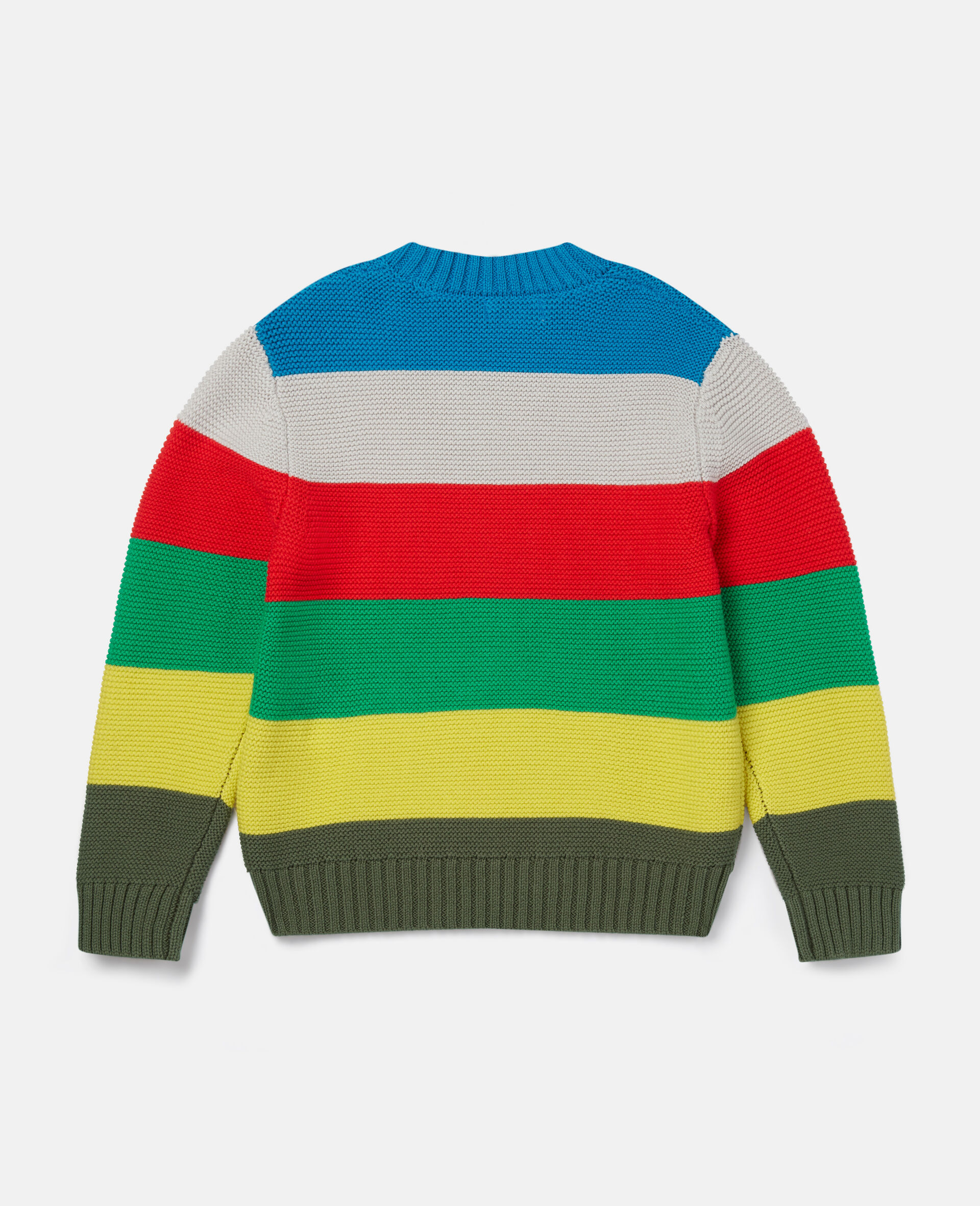 Striped Knit Jumper-Multicolour-large image number 3