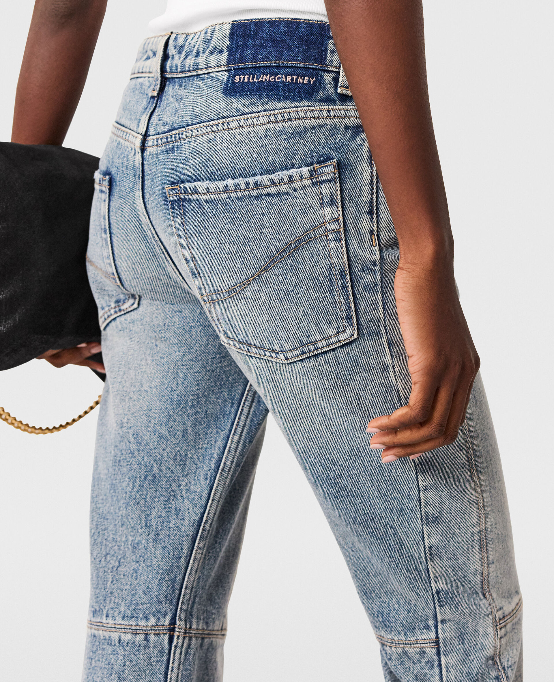 Jeans Svasati D&eacute;lav&eacute; Vintage-Blu-large image number 5