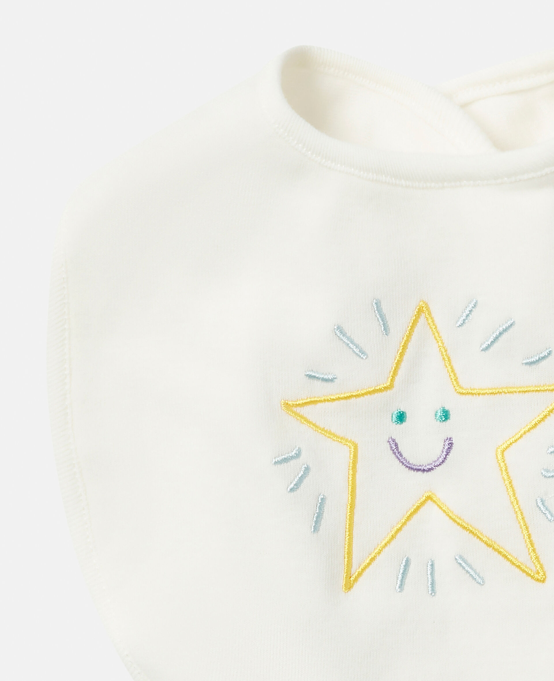 7 Pack of Weather Embroidery Bibs-White-large image number 2