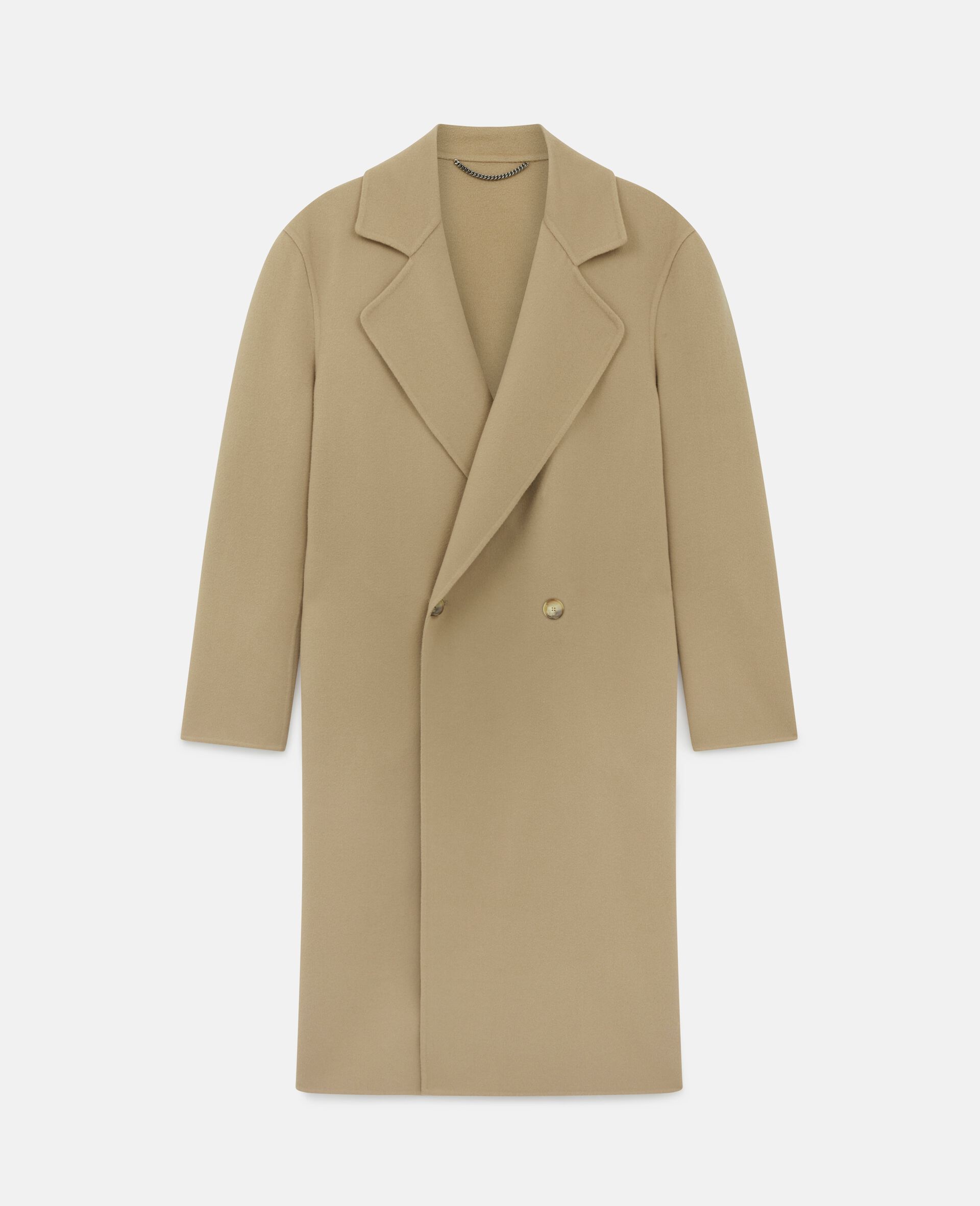 Double-Breasted Wool Coat-Brown-large image number 0