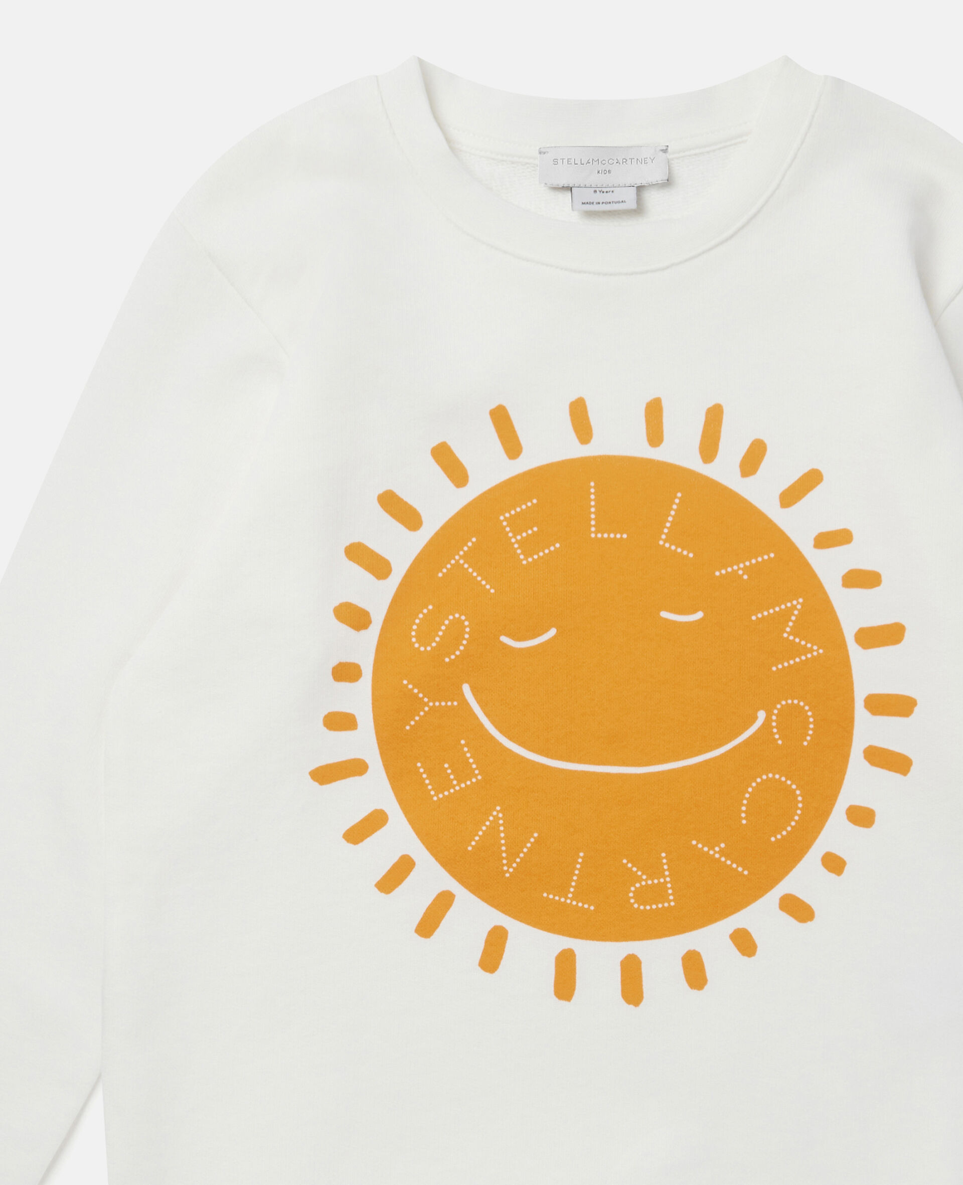 Sun Logo Fleece Sweatshirt-White-large image number 1