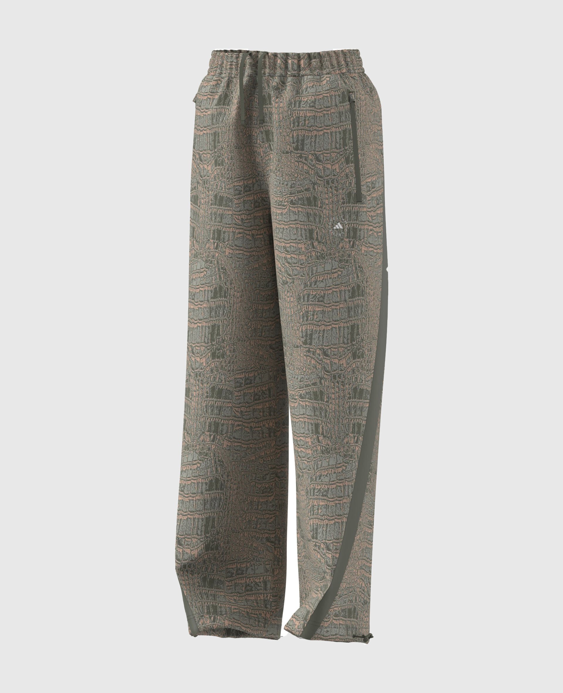 Logo Woven Graphic Print Trackpants-Beige-large image number 0