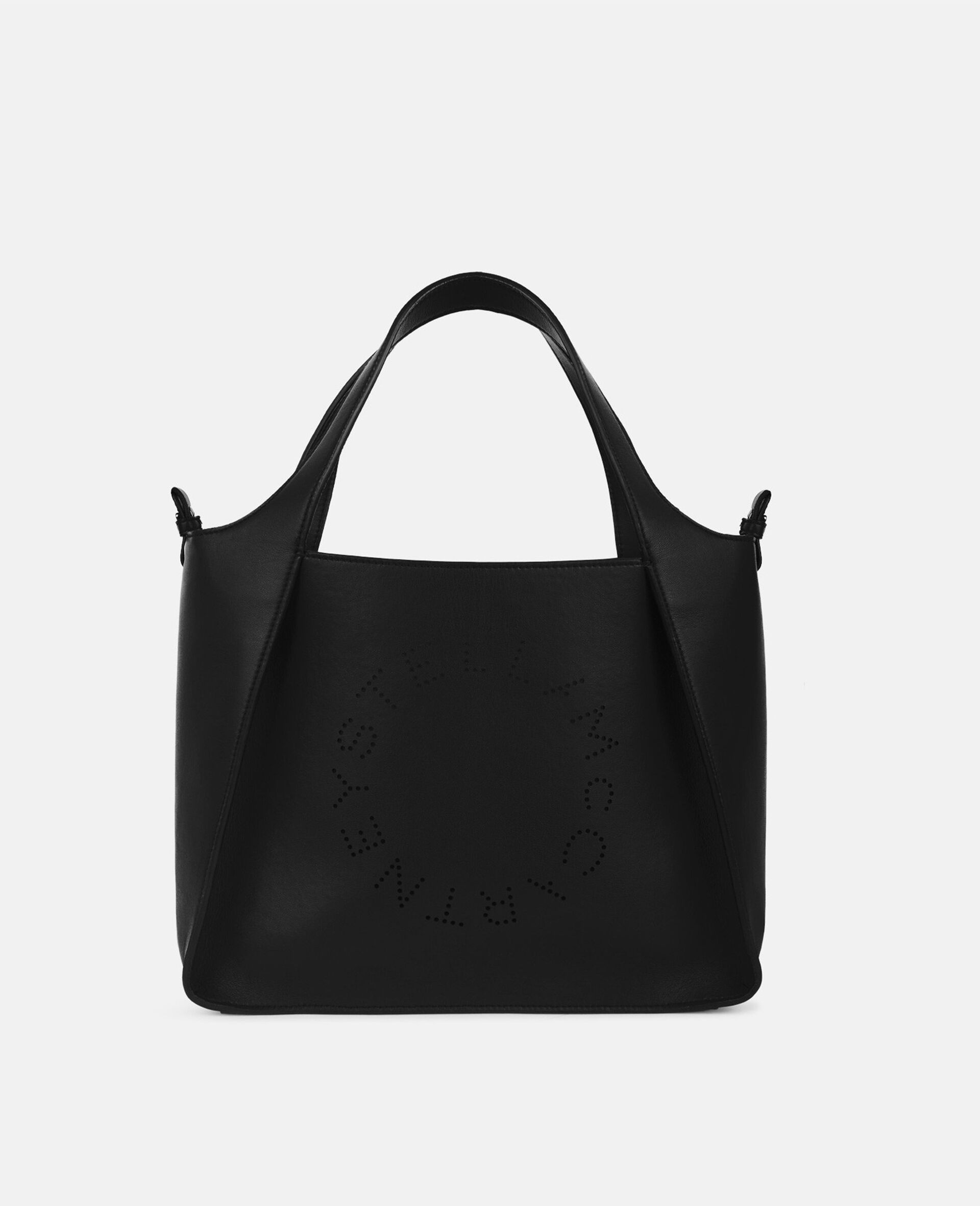 Logo Crossbody Tote Bag-Black-large image number 0