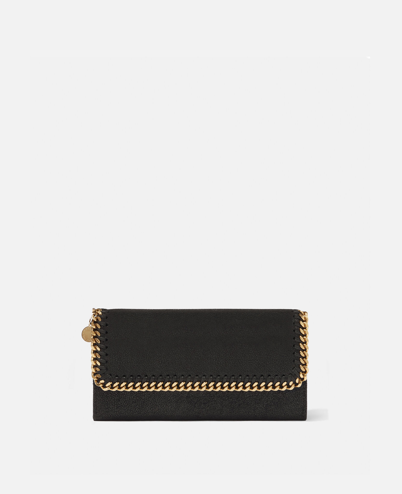 Women Black Falabella Flap Continental Wallet Stella McCartney PT