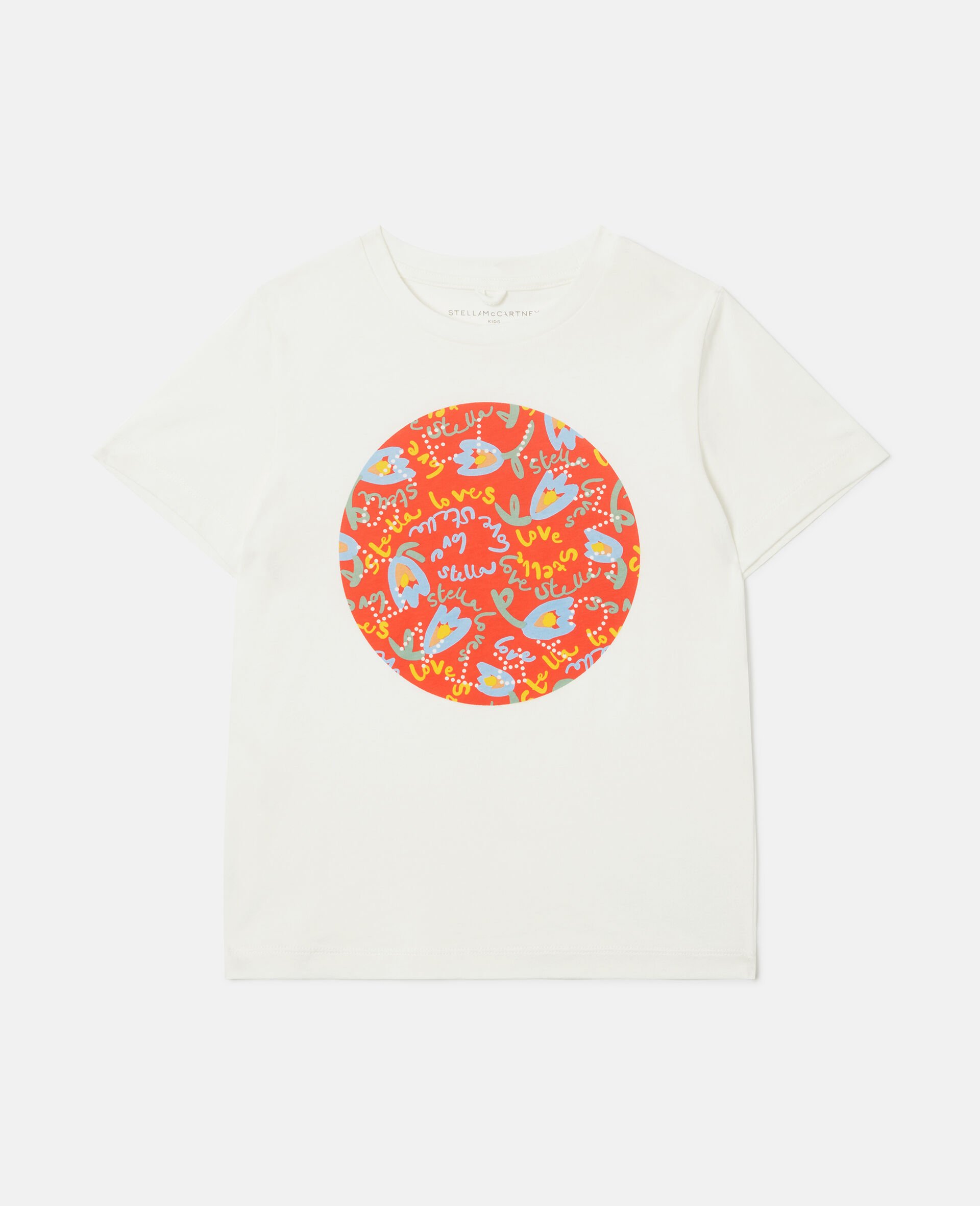 Floral Graphic T-Shirt-White-medium