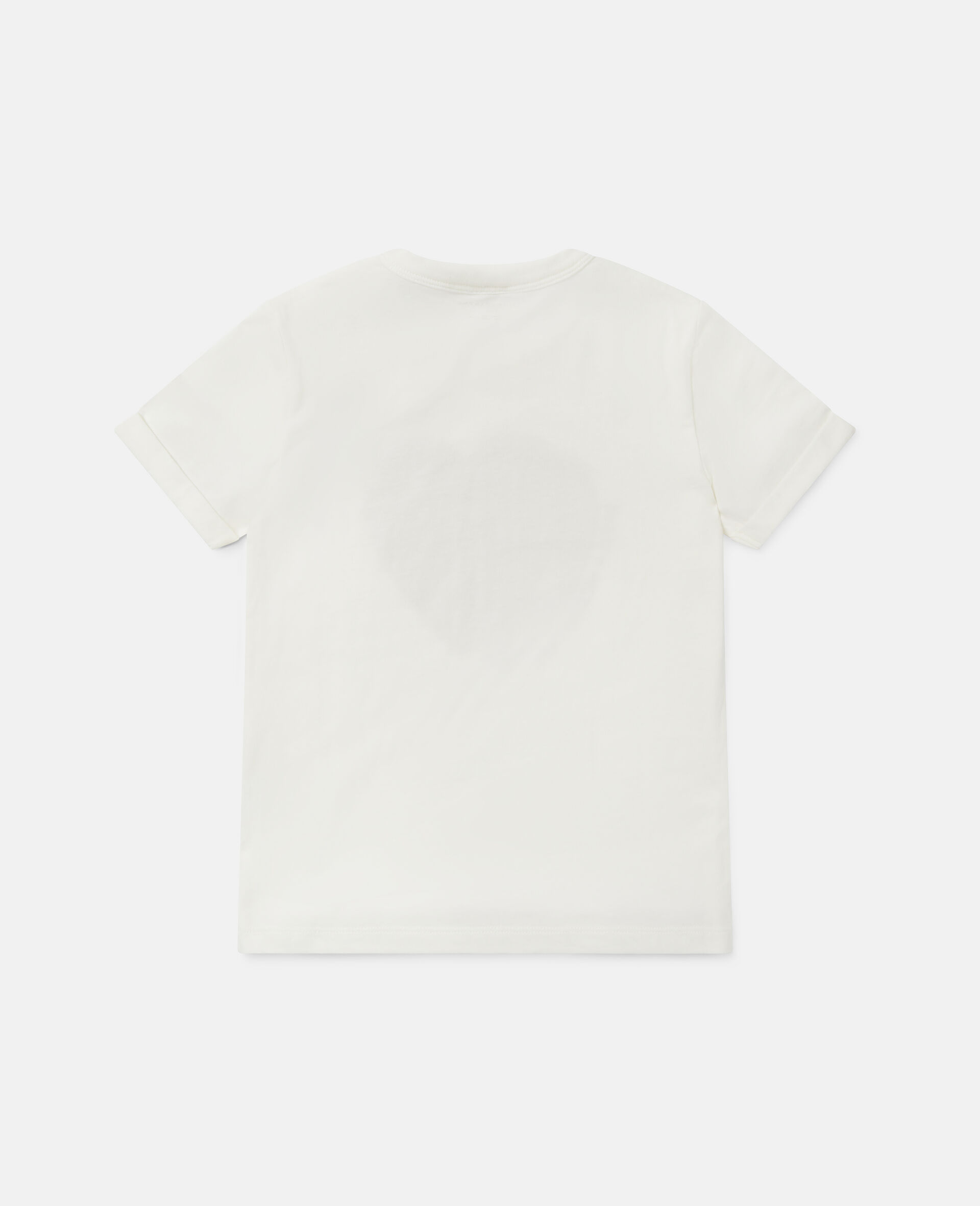 T-Shirt aus Baumwolle mit Herz-Logo -Weiß-large image number 3