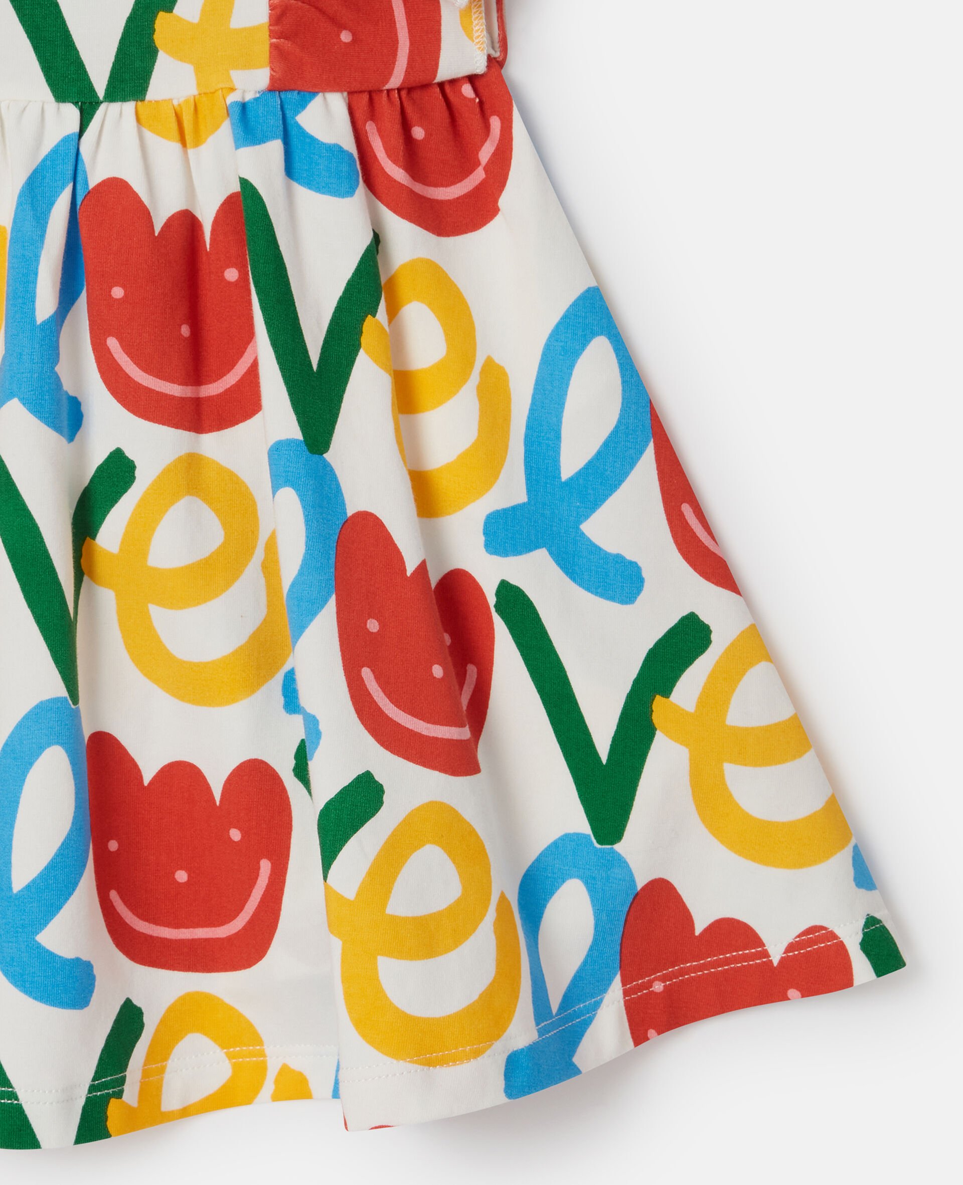 All-Over Floral Cotton Dress-White-large image number 3