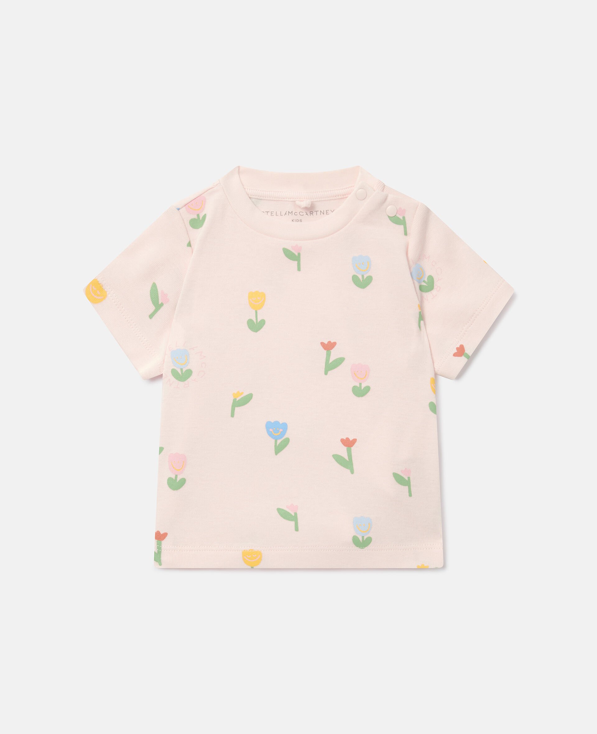 Floral Print T-Shirt-Pink-medium