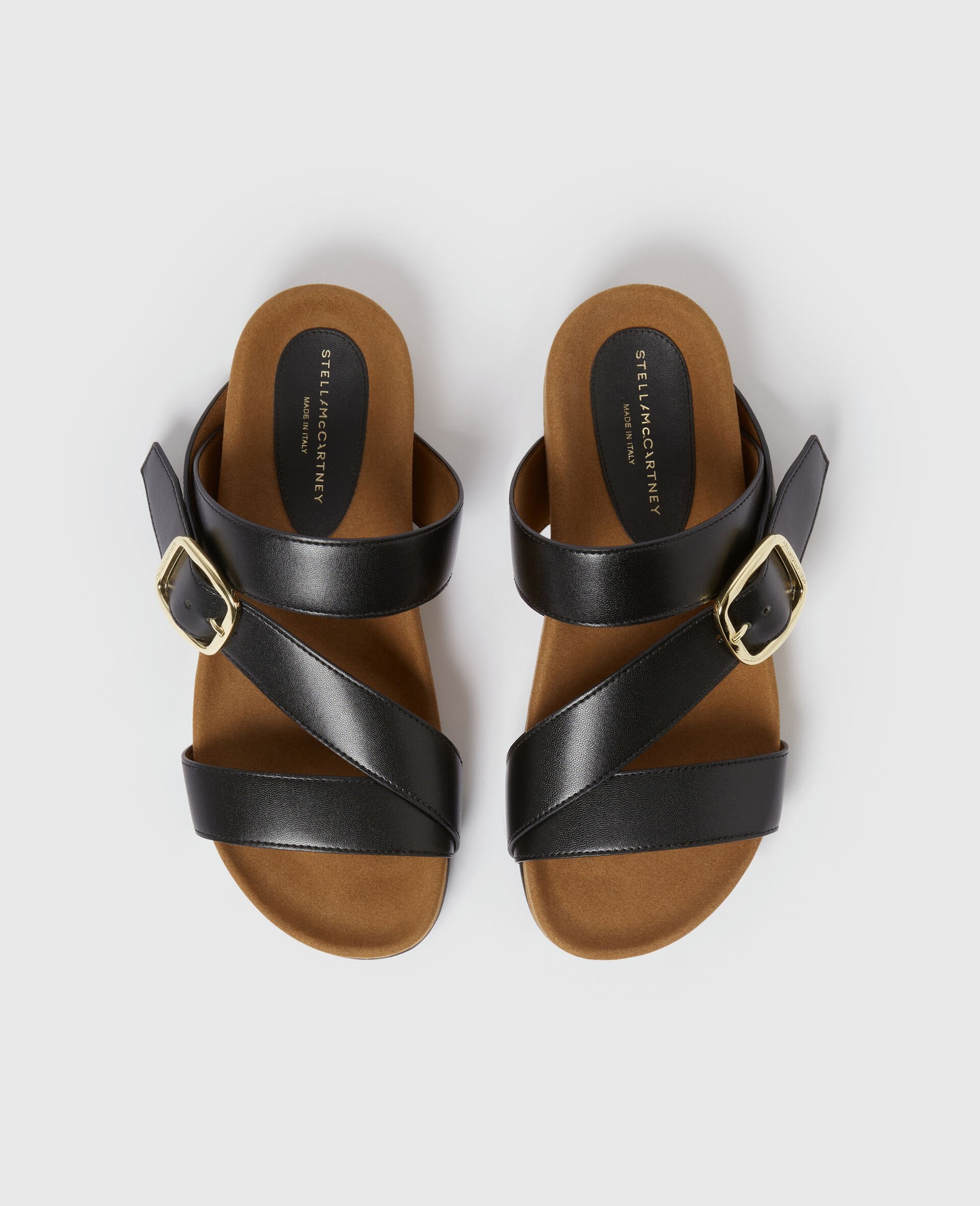 Gaia Backless Buckle Sandals-Black-large image number 4