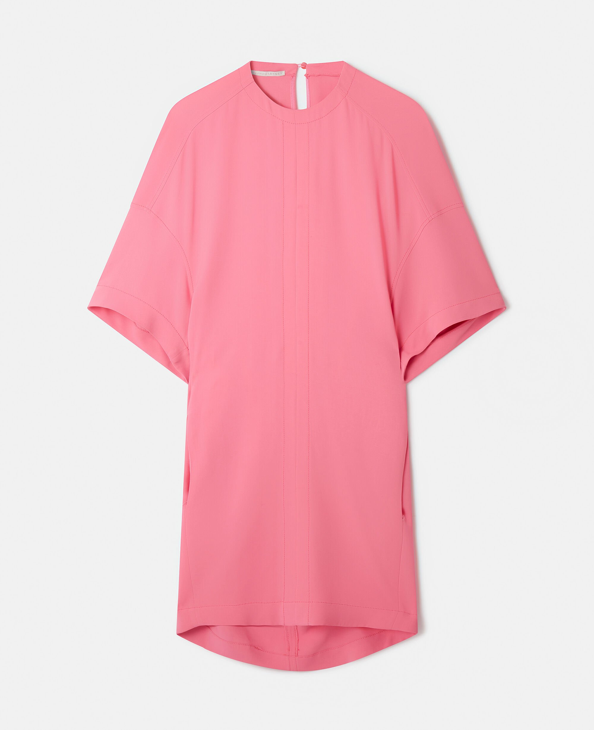 Women Bright Pink Oversized Sleeve T Shirt Dress Stella McCartney CY