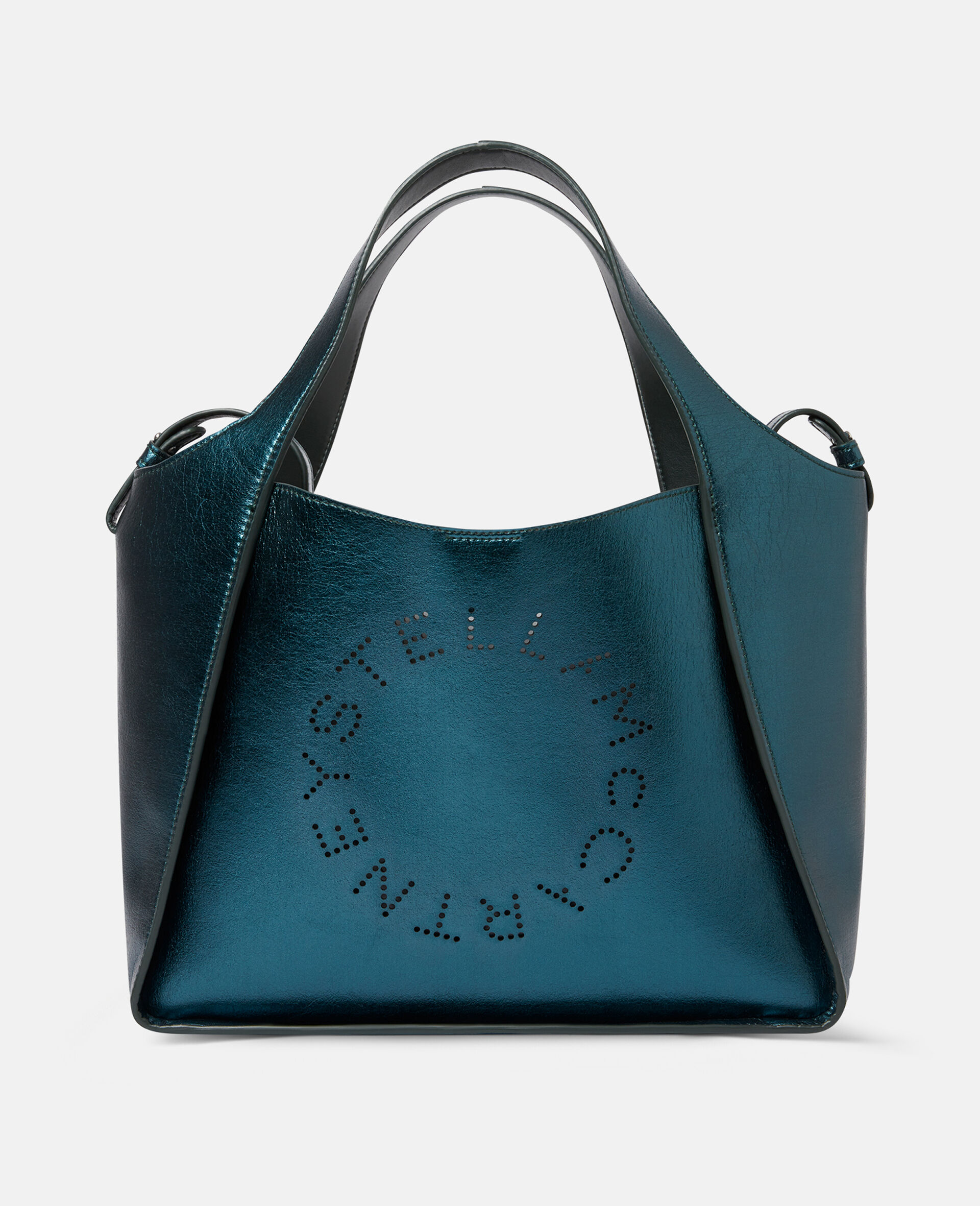 Stella Logo Metallic Crossbody Bag-Grey-large image number 0