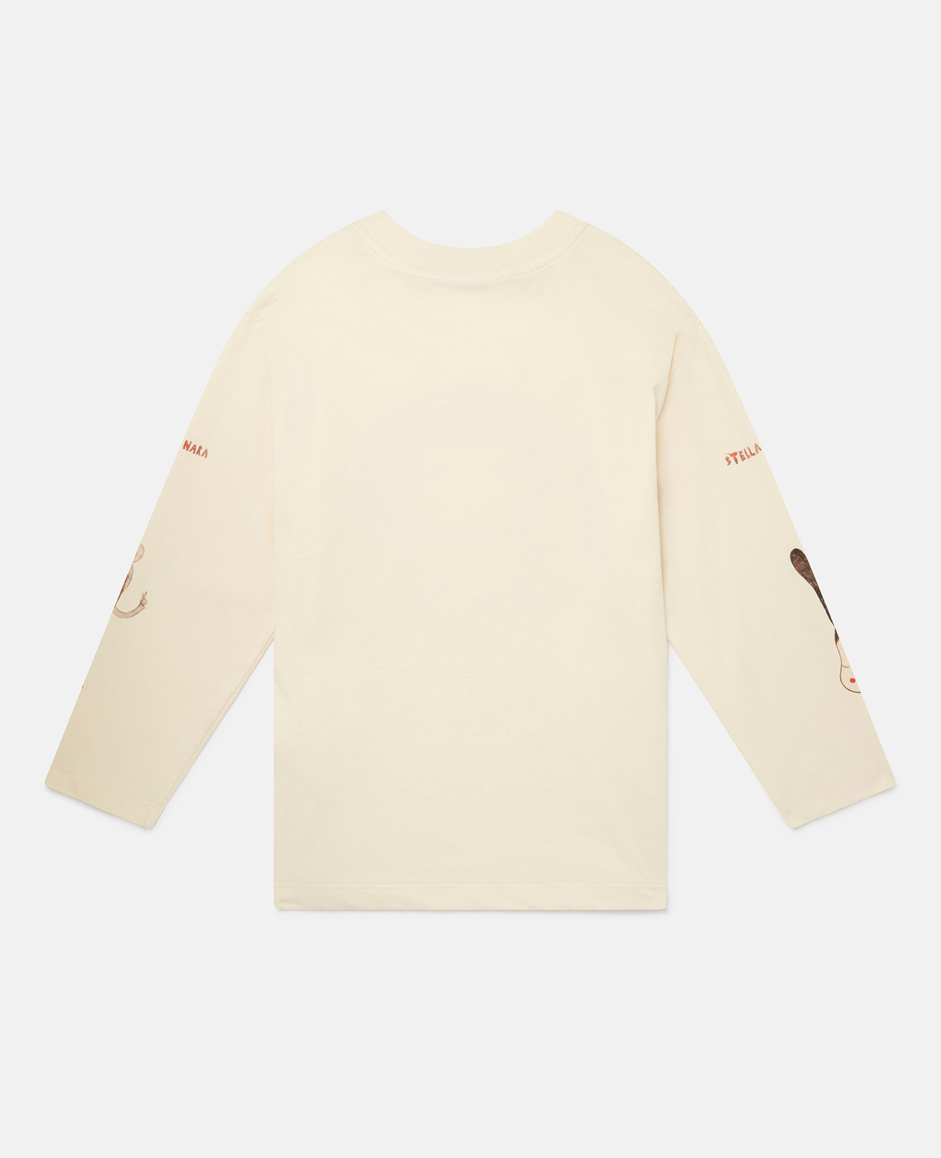 Flower Girl Motif Sweatshirt-White-large image number 1