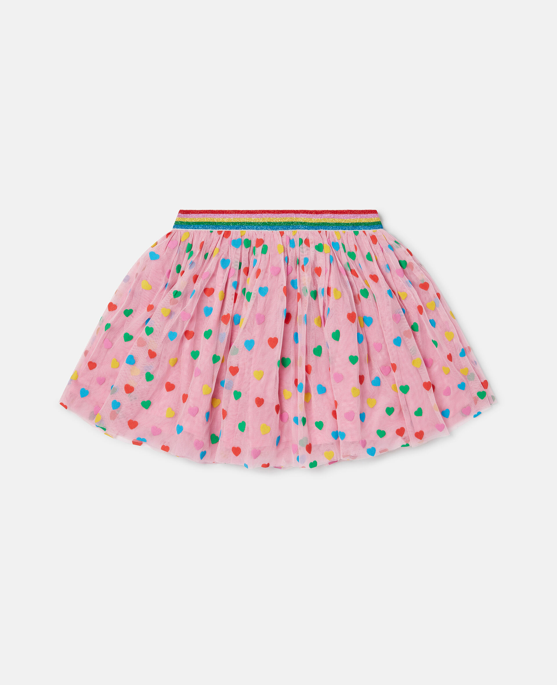 Heart Print Tutu Skirt-Pink-large image number 2