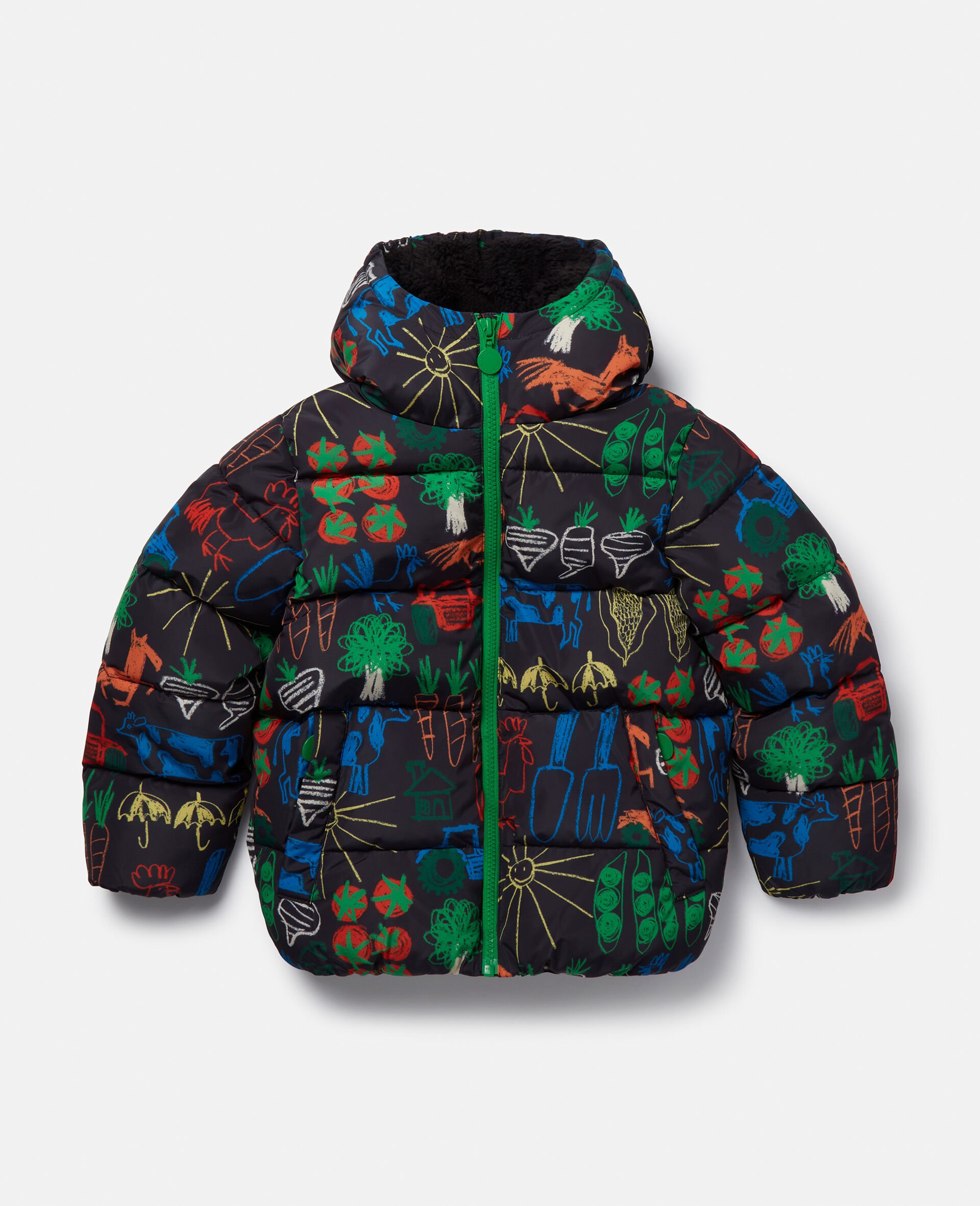农场印花连帽夹棉外套 -Multicolored-large image number 0