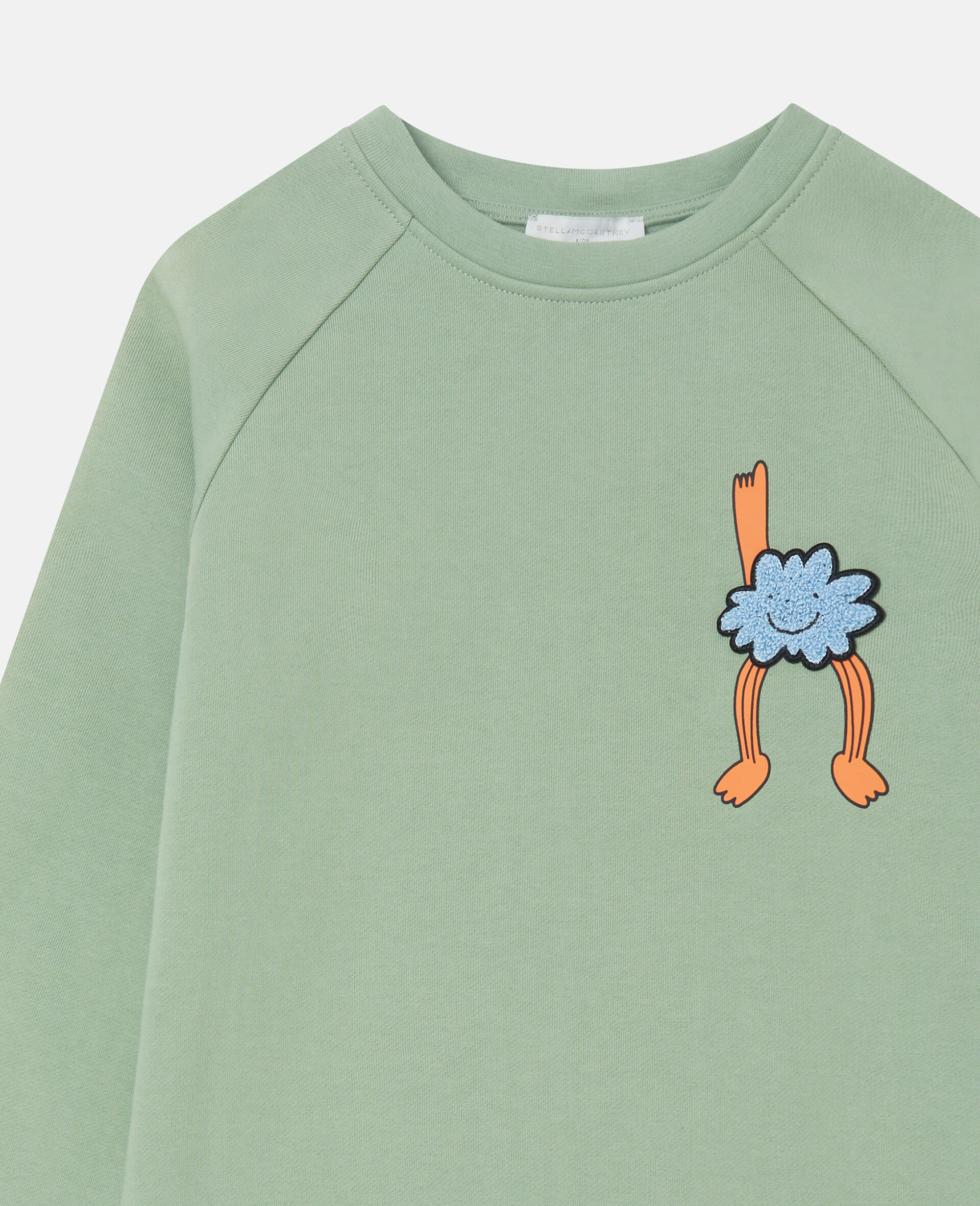 Earth Friends Graphic Crewneck Sweatshirt-Green-medium Earth Friends Graphic Crewneck Sweatshirt-Green-medium