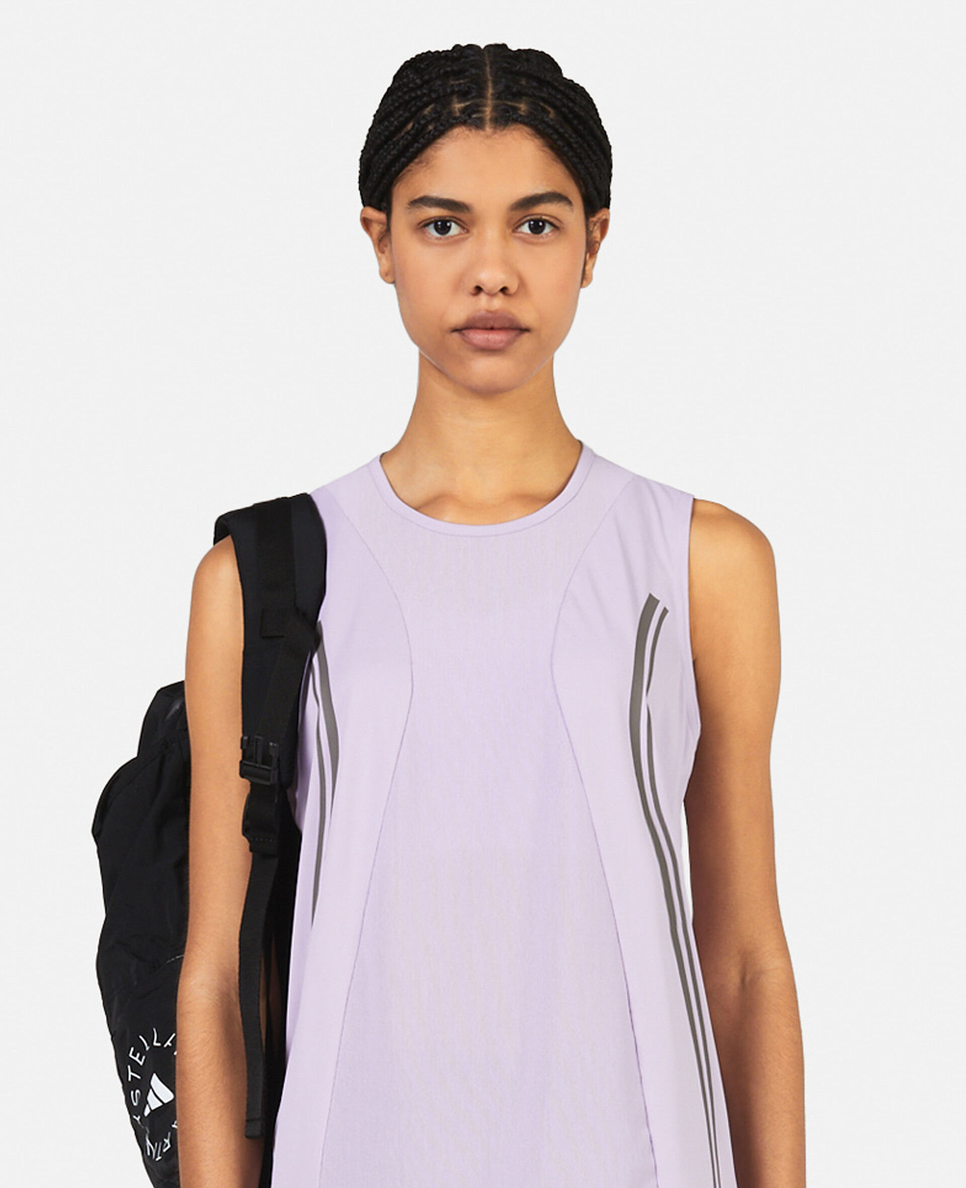 purple athletic tank top