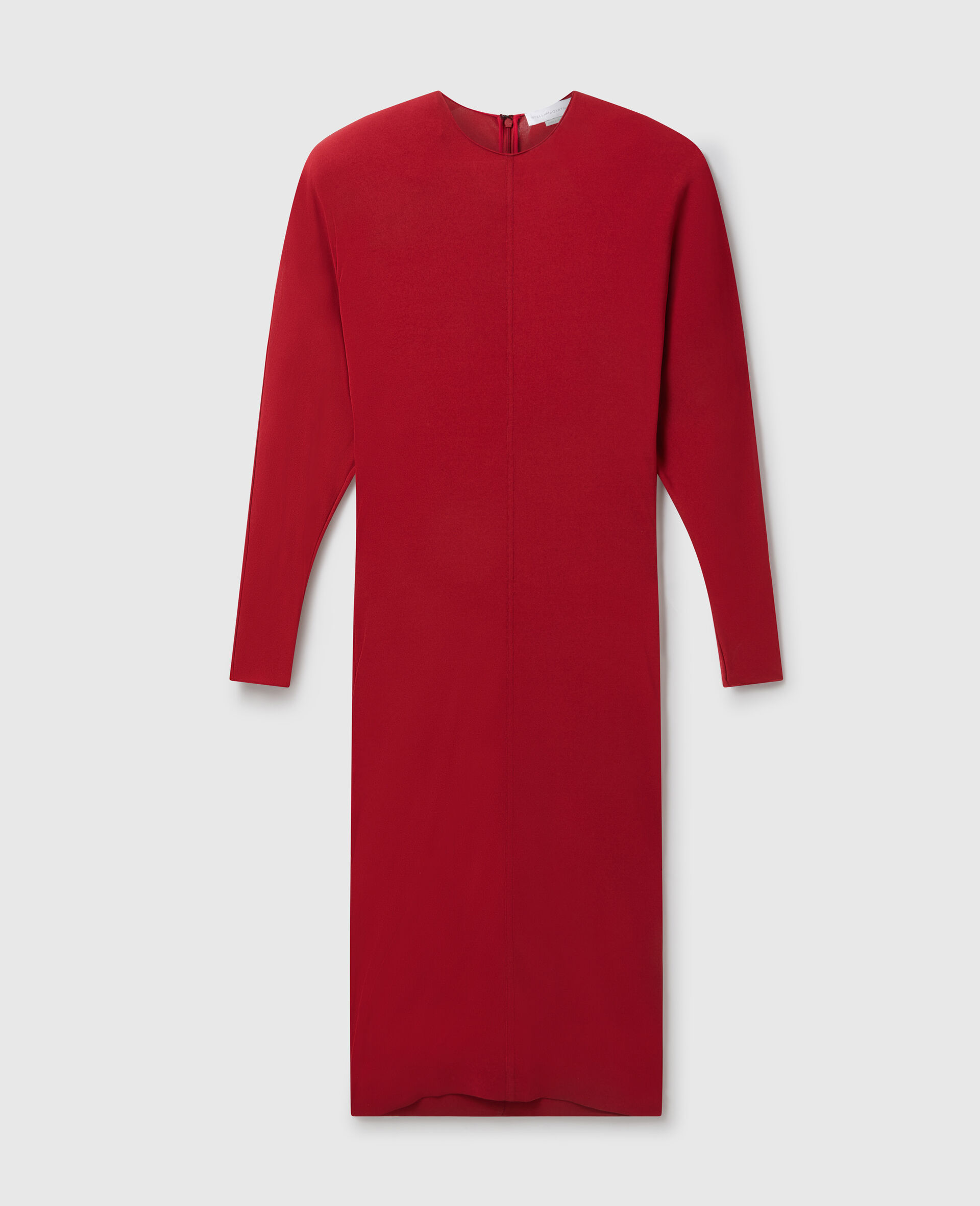 Robe midi &agrave; manches longues gants-Rouge-medium