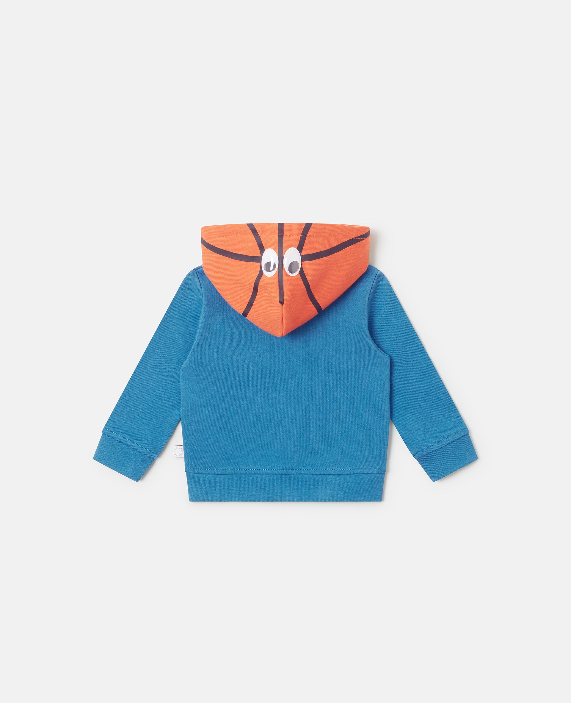 Basketball Hood Zip Hoodie-Blue-large image number 2
