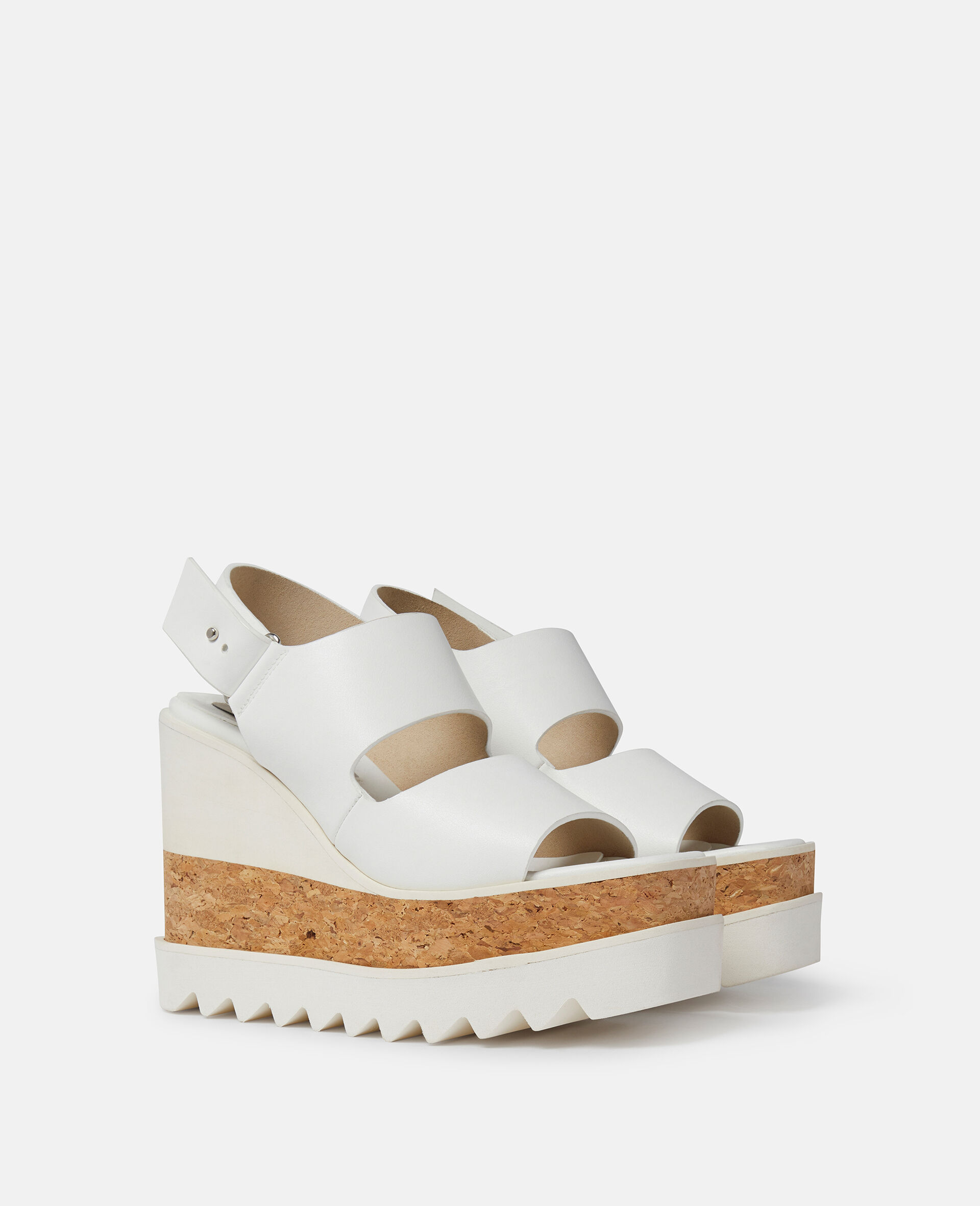 Elyse Alter Mat Platform Sandals-White-large image number 1