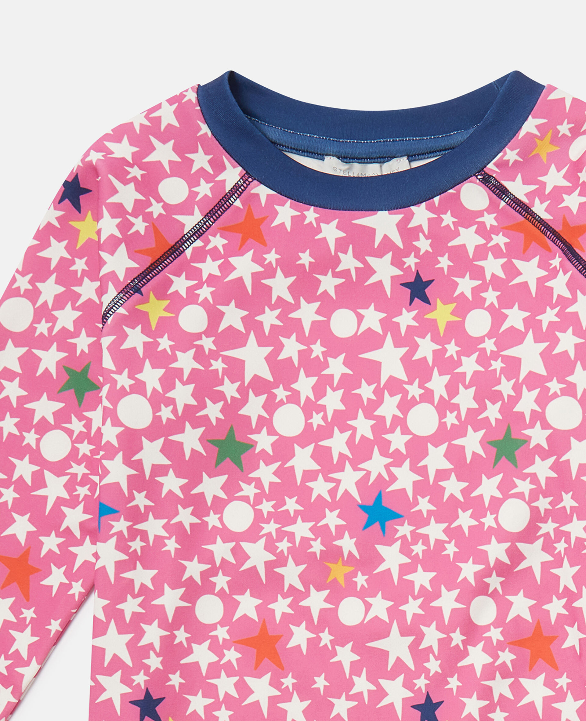 Star Print Pajama Set-Pink-medium