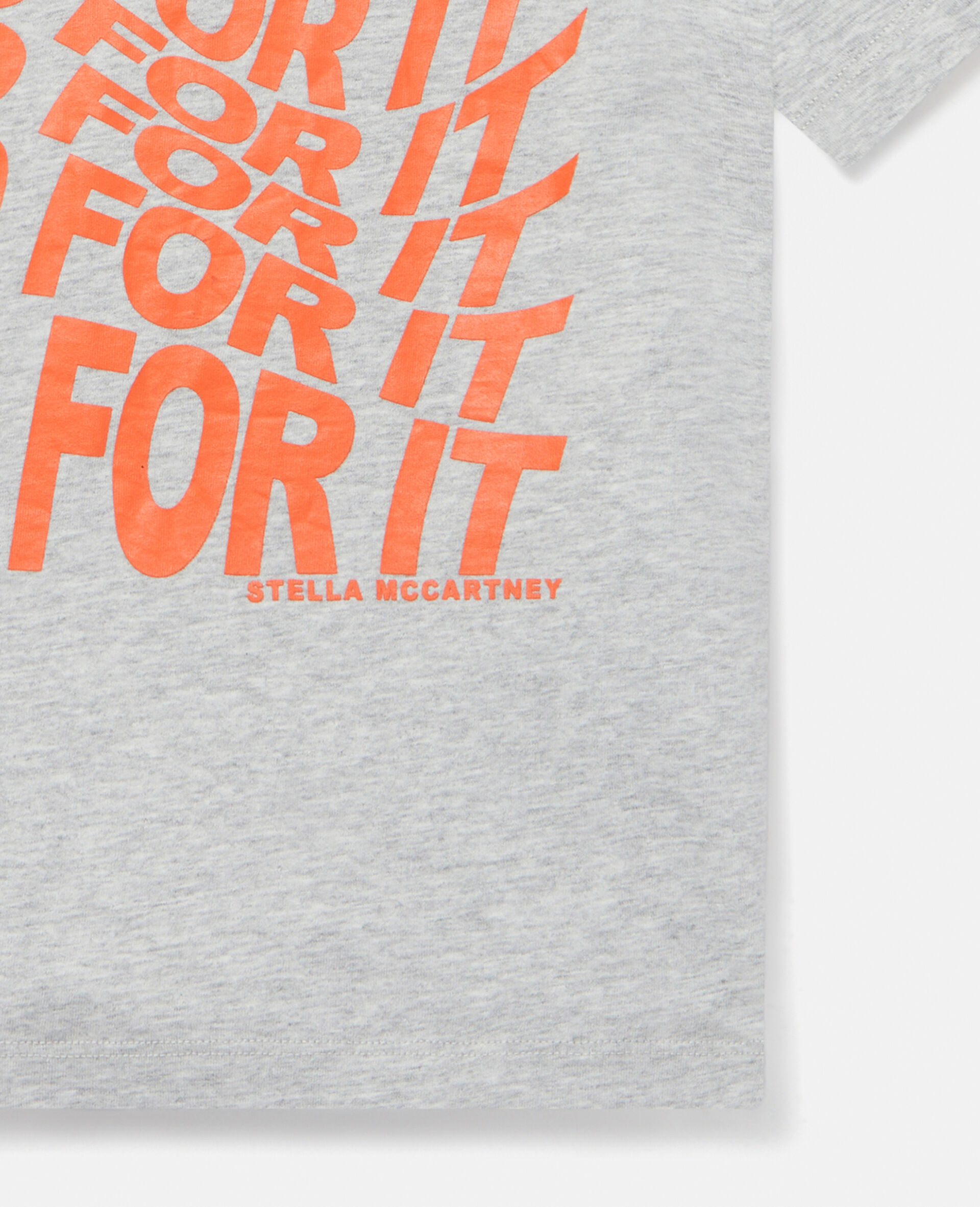 Go For It Print Cotton T‐Shirt-Grey-large image number 1