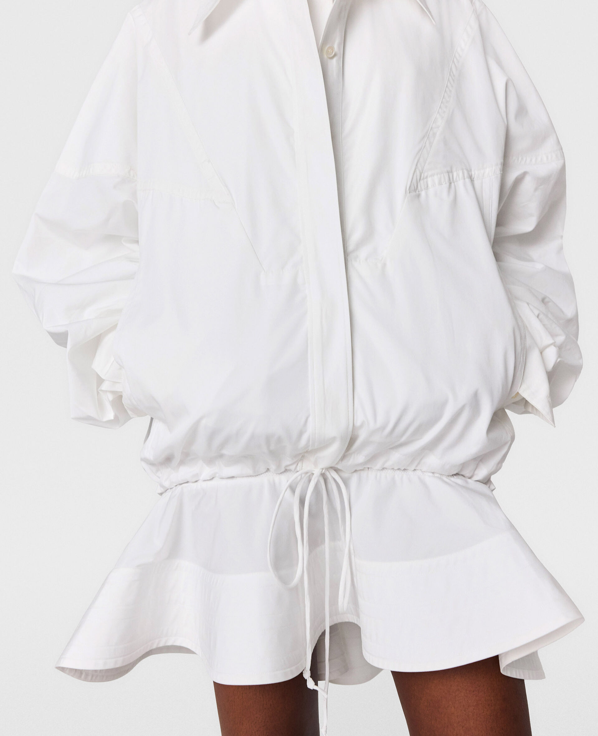 Poplin Bomber Jacket-White-large image number 4