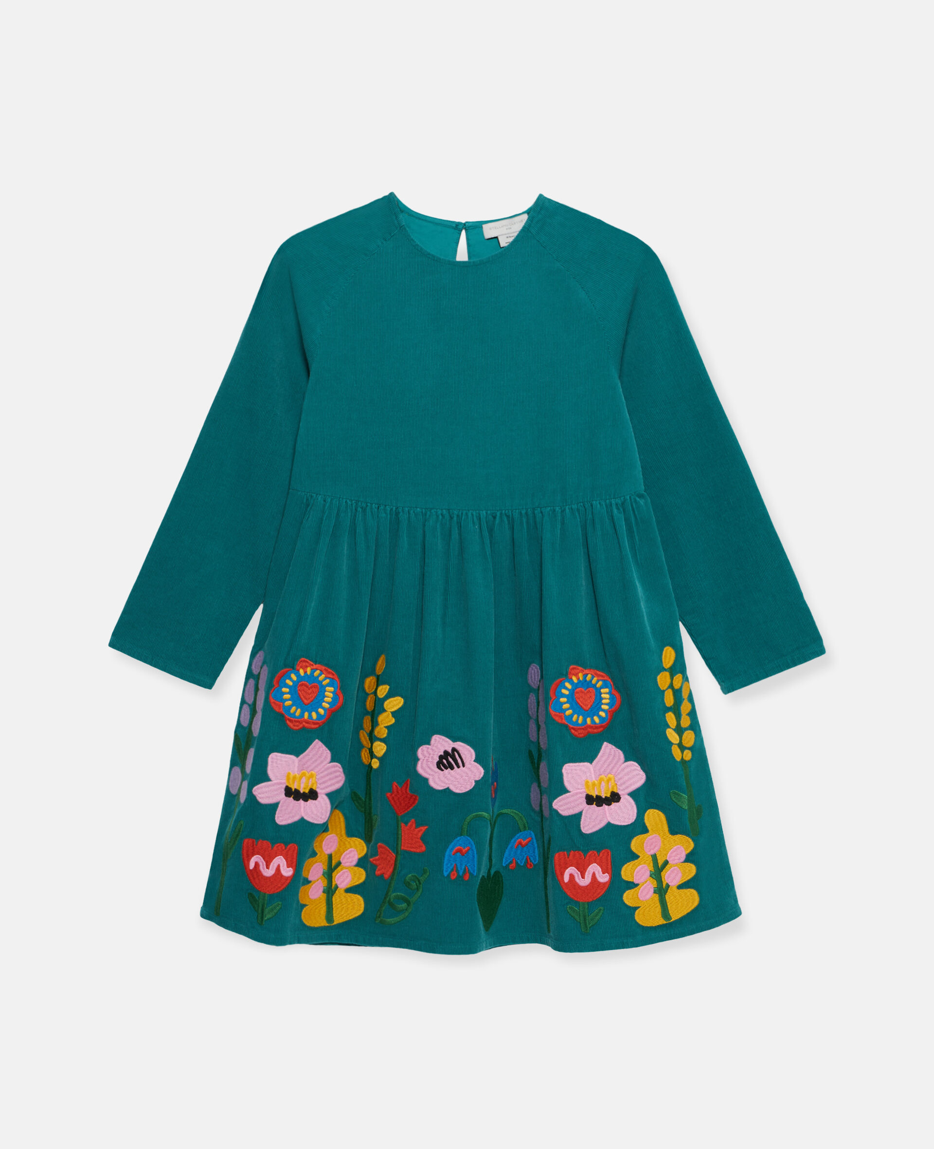 Flower Embroidery Skater Dress-Orange-large image number 0
