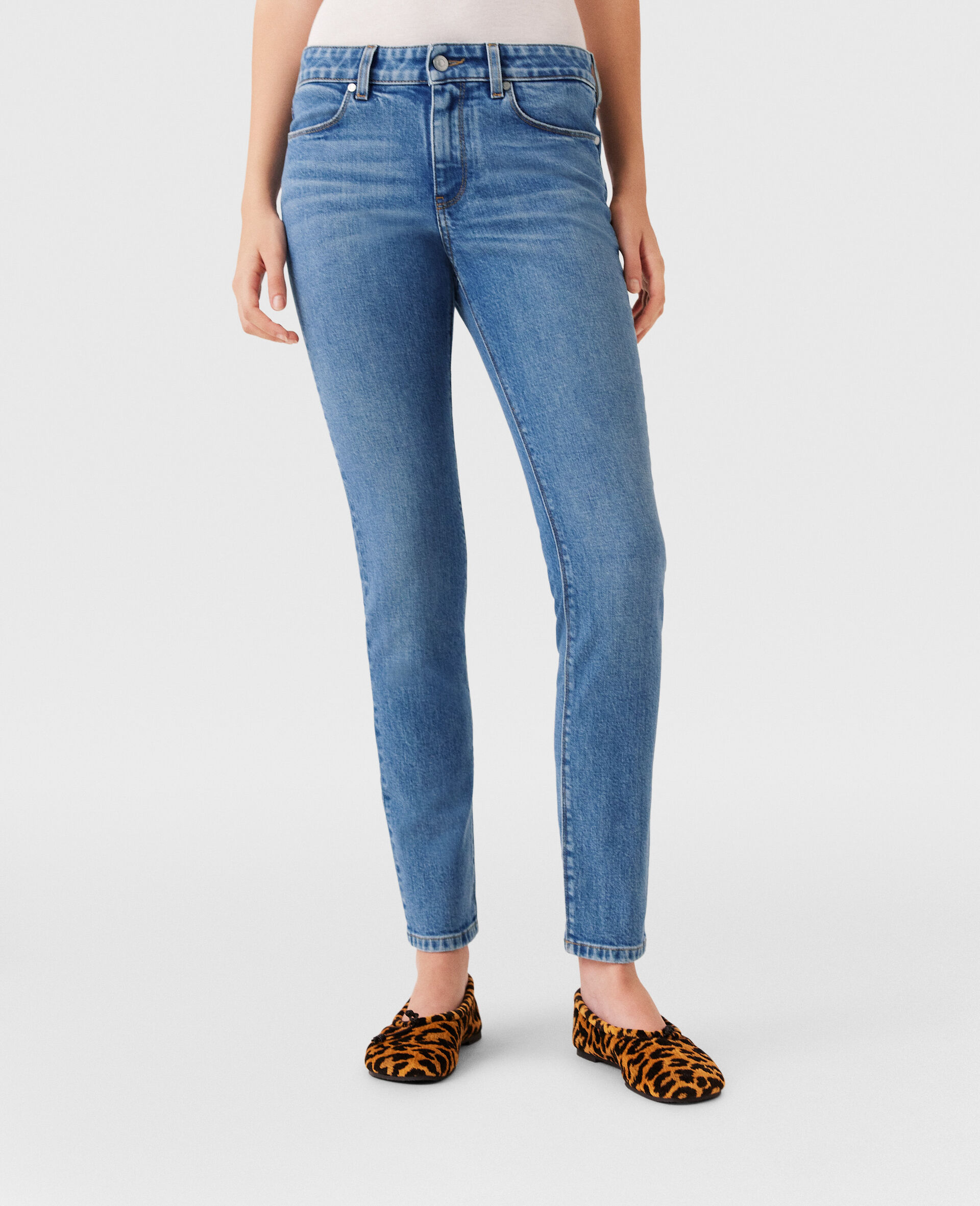 Cropped Skinny Jeans-Blue-large image number 5