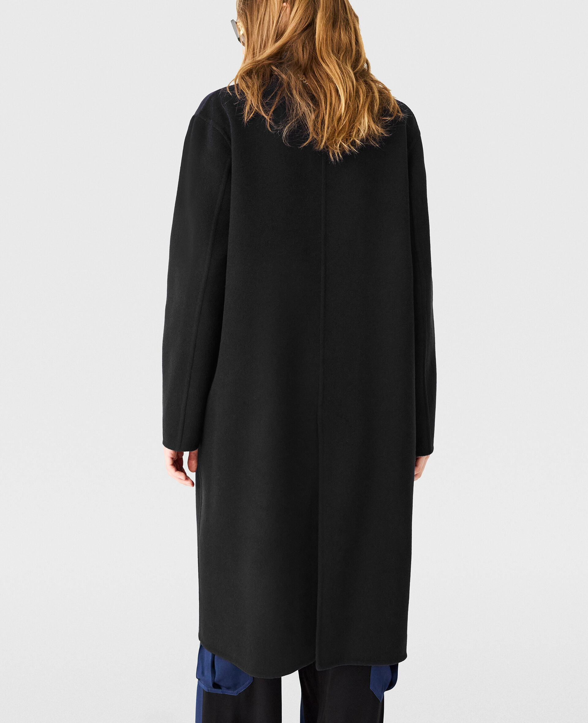 Double Breasted Longline Coat-Pink-large image number 4