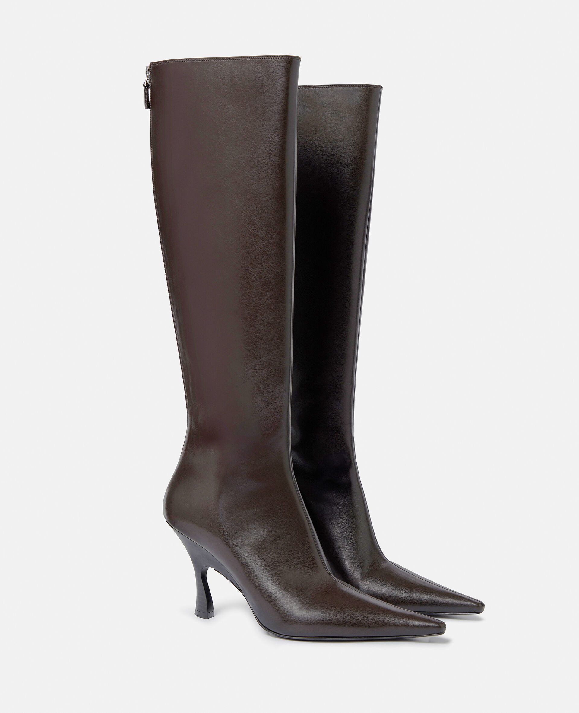 Bottes a talons hauteur genou Elsa -Marron-large image number 1