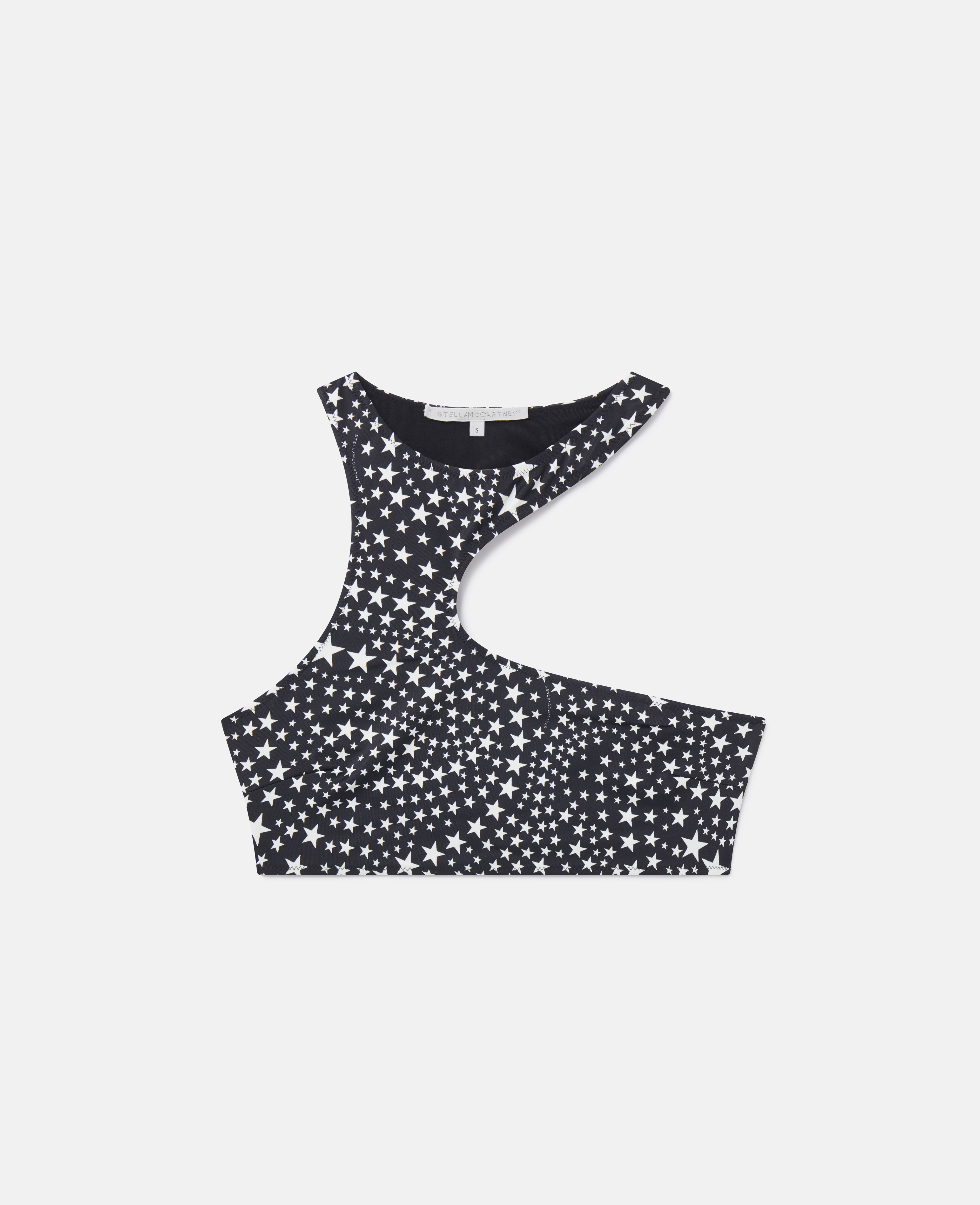 Star Print Cut Out Halterneck Bikini Top
