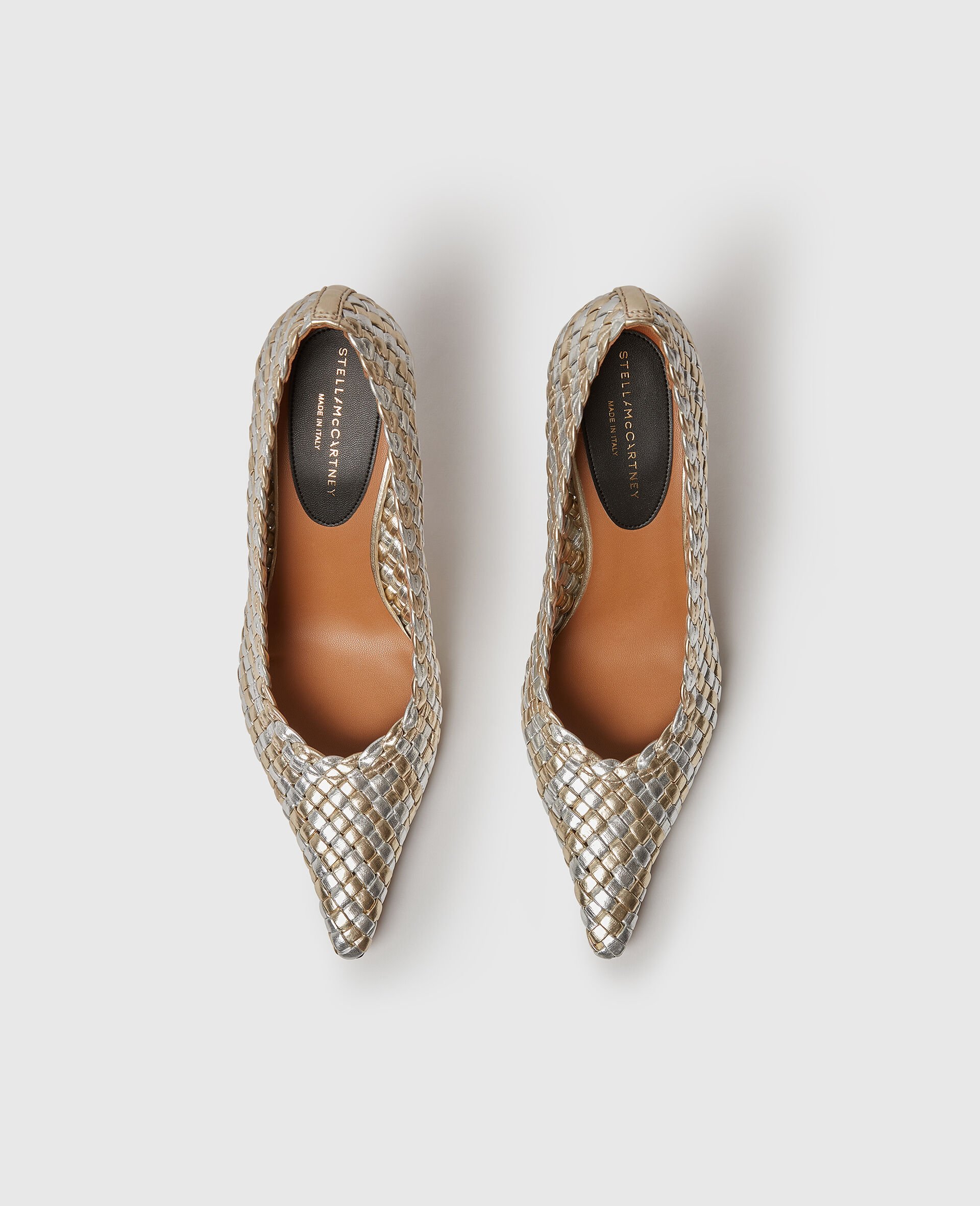 Elsa  Woven Metallic Kitten Heel Pump-Silver-large image number 4