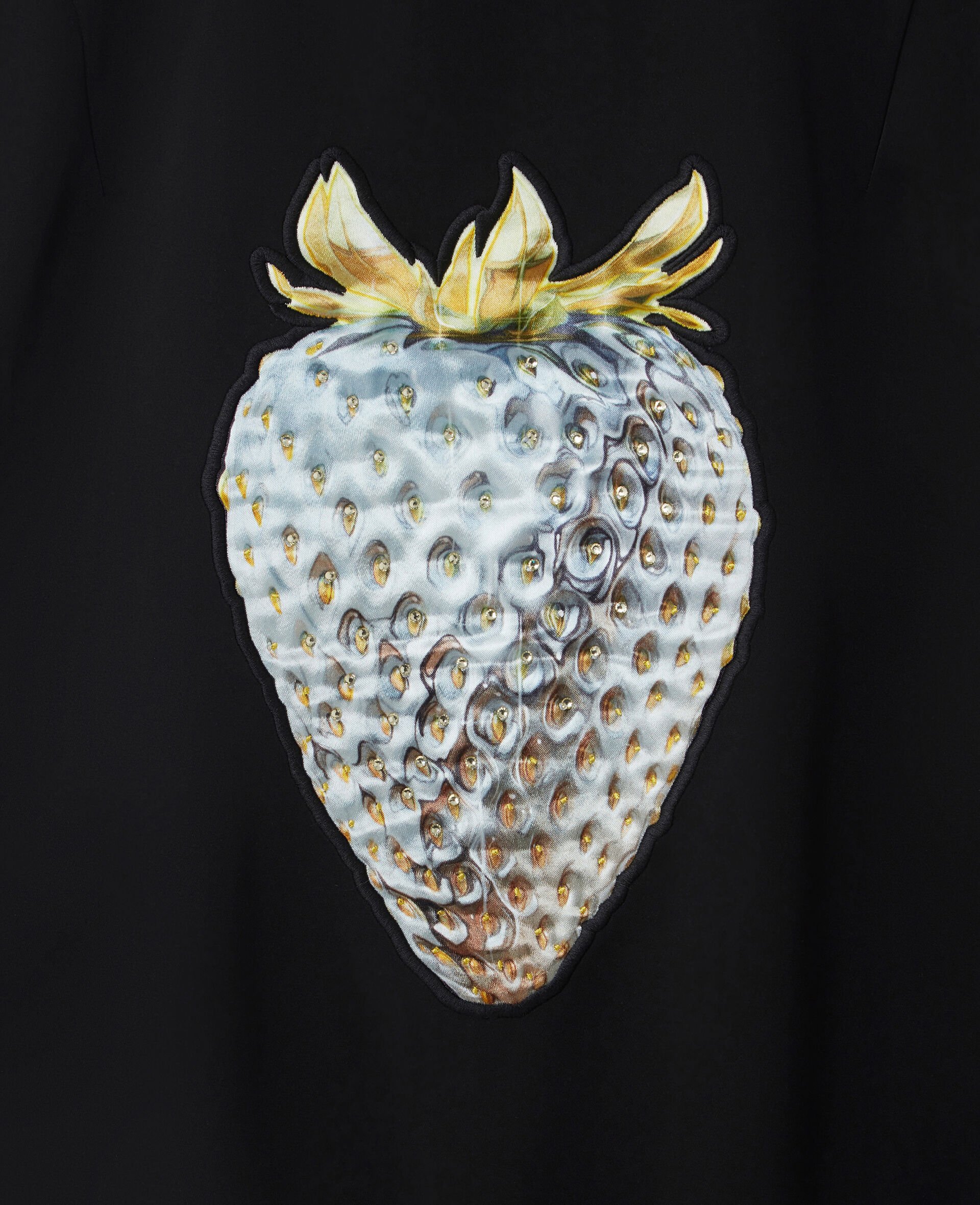 Strawberry-Print Heritage-Inspired Souvenir Jacket-Black-large image number 2