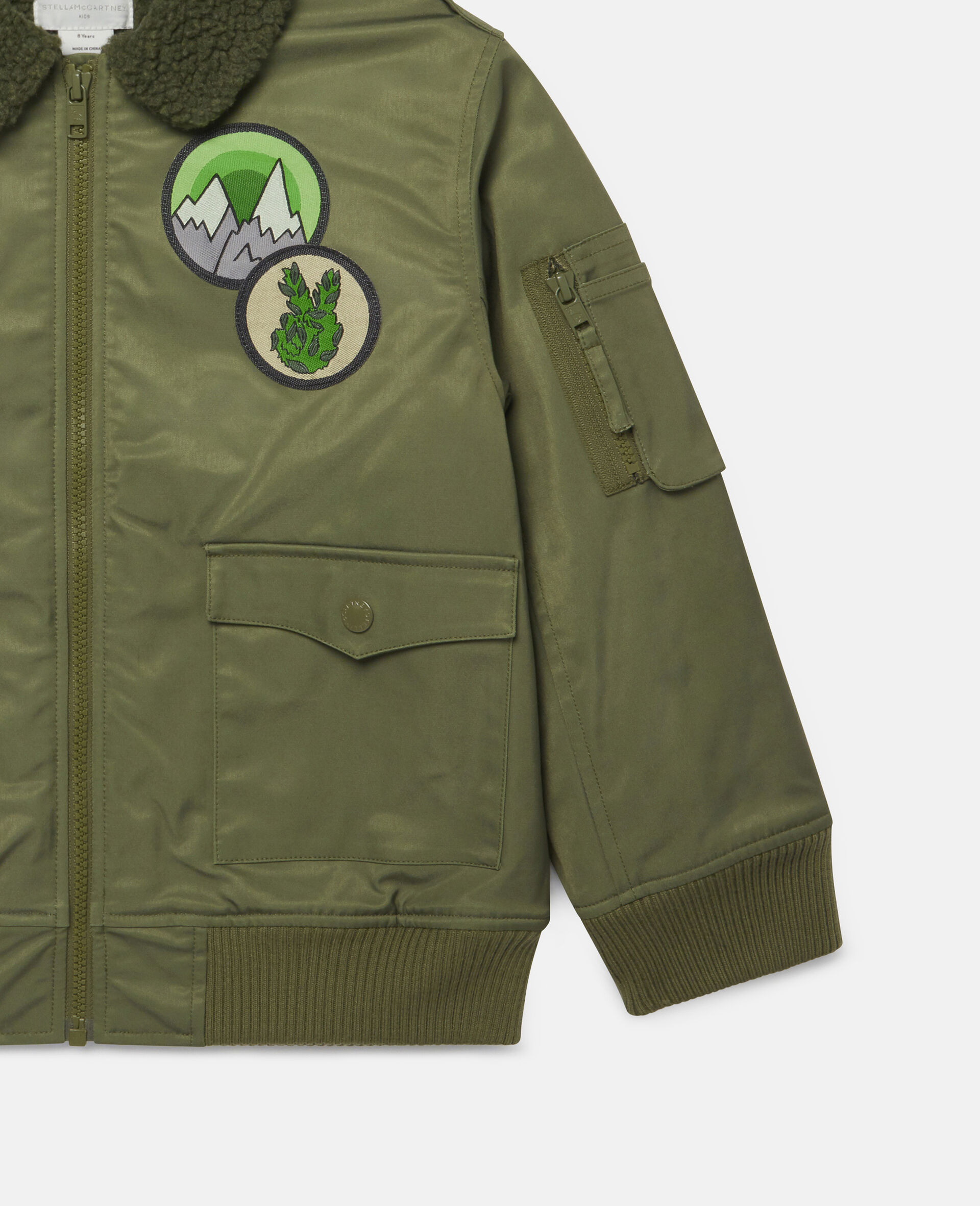 Mountain Badges Jacket-Green-large image number 2