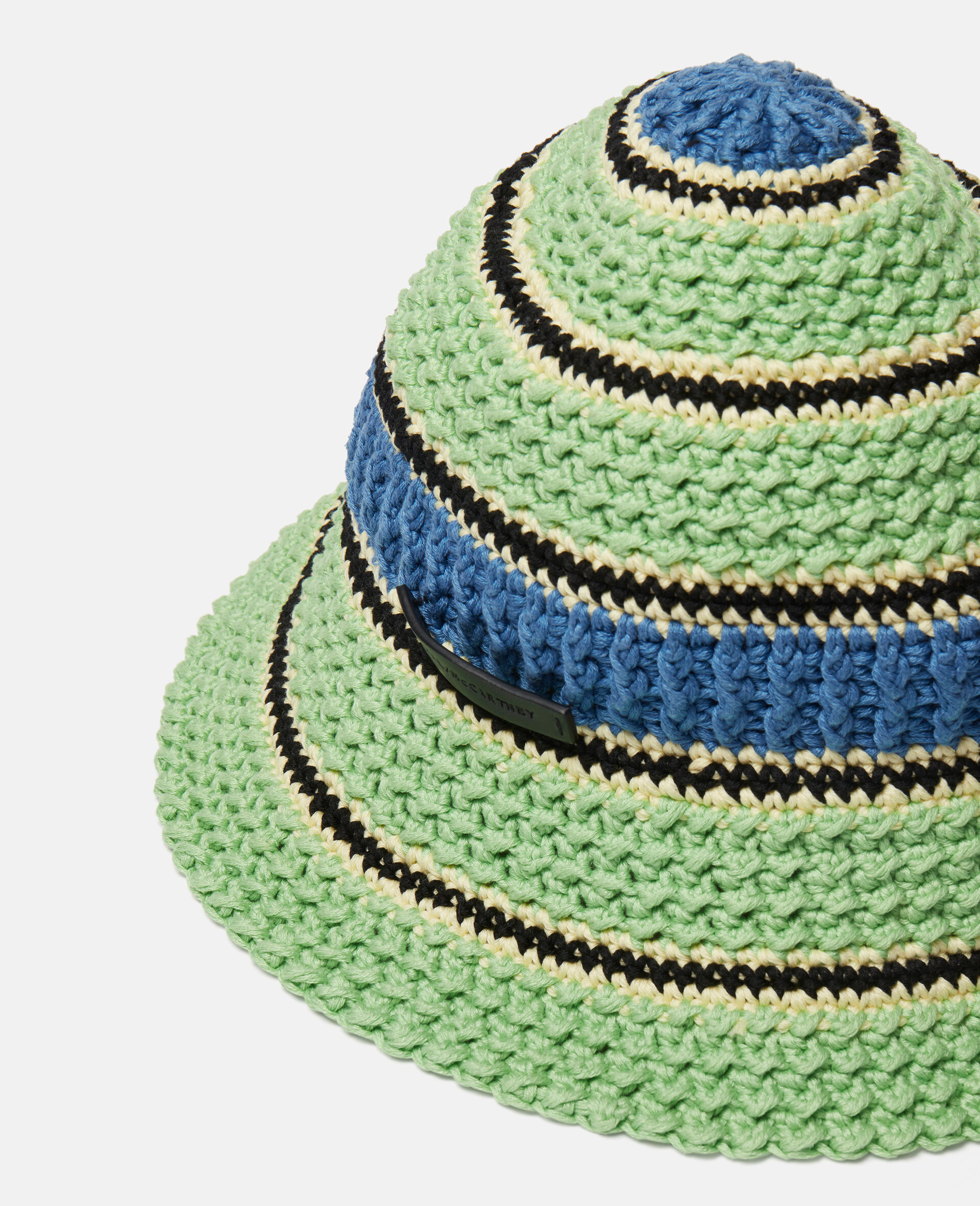 Logo Cotton Crochet Bucket Hat-Green-large image number 3