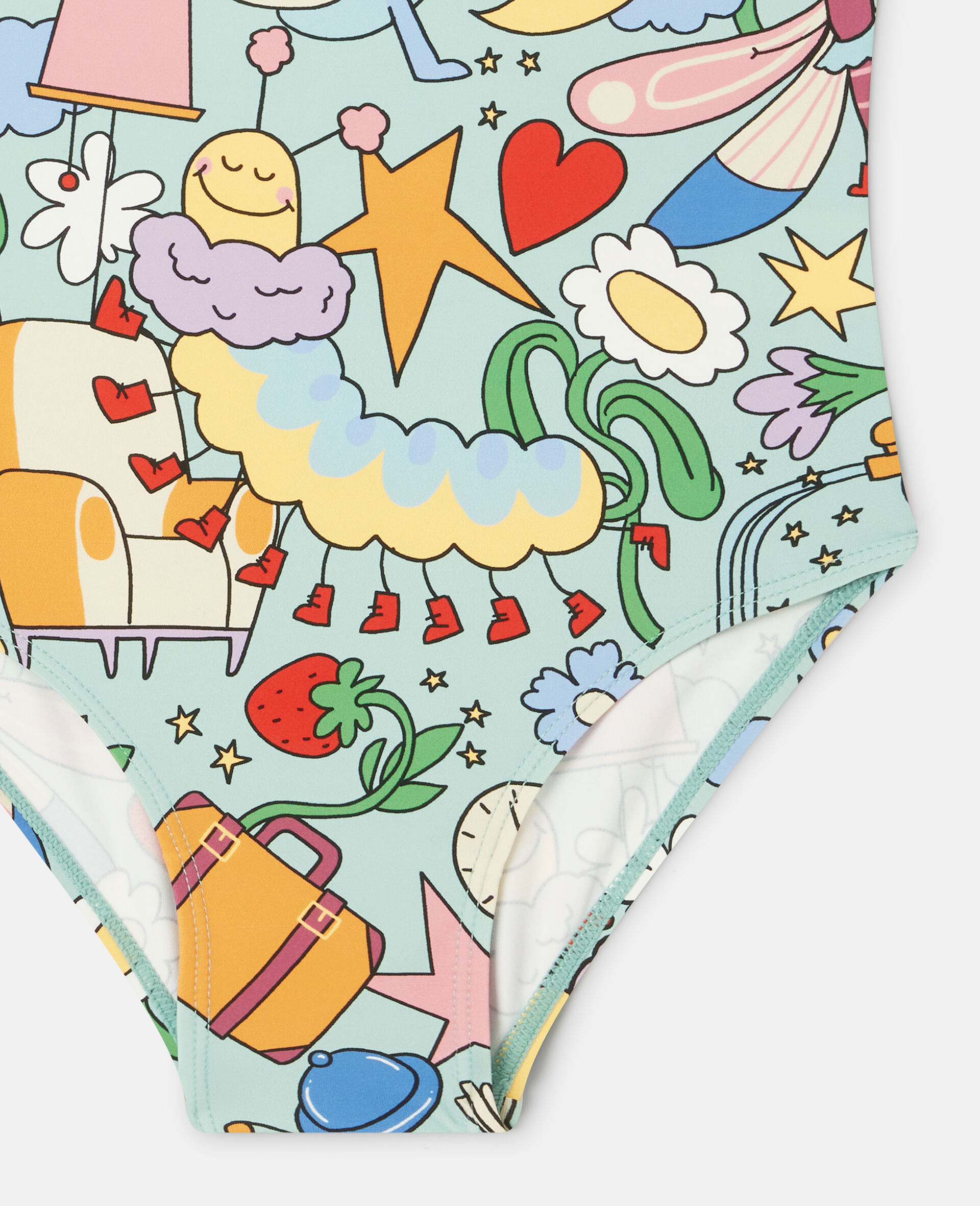 Bug Hotel Print Swimsuit-Multicolour-large image number 3
