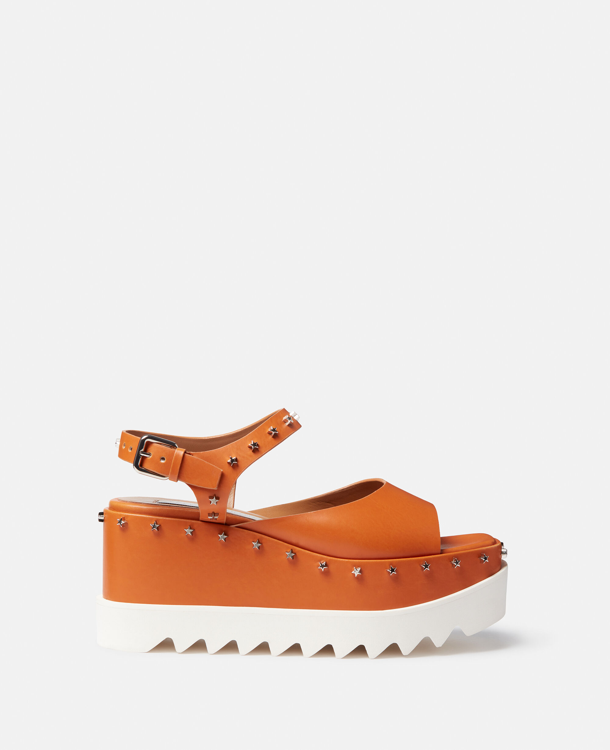 Women Burnt Orange Elyse Star Stud Platform Sandals Stella