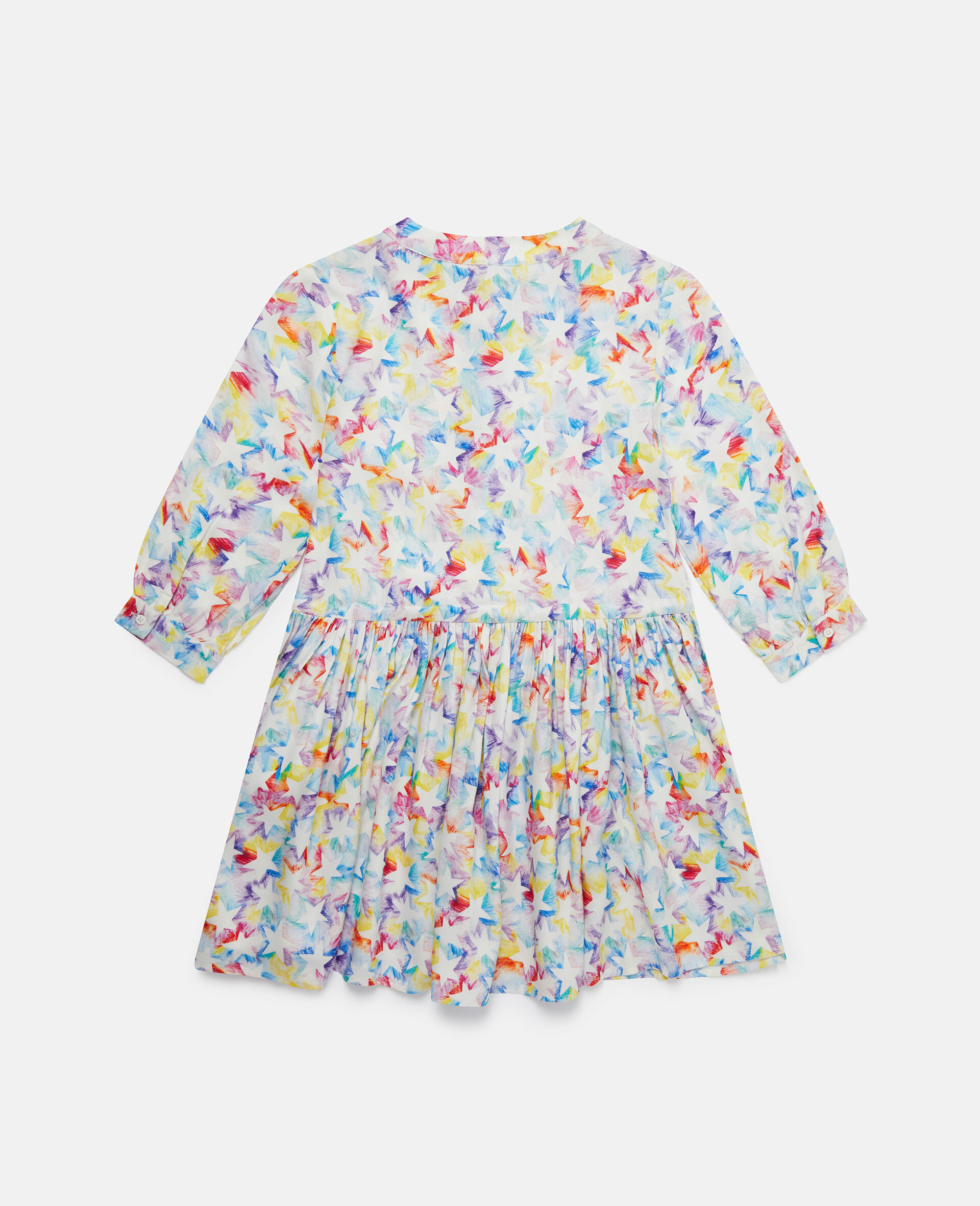 Rainbow Star Outline Skater Dress-Multicoloured-large image number 2